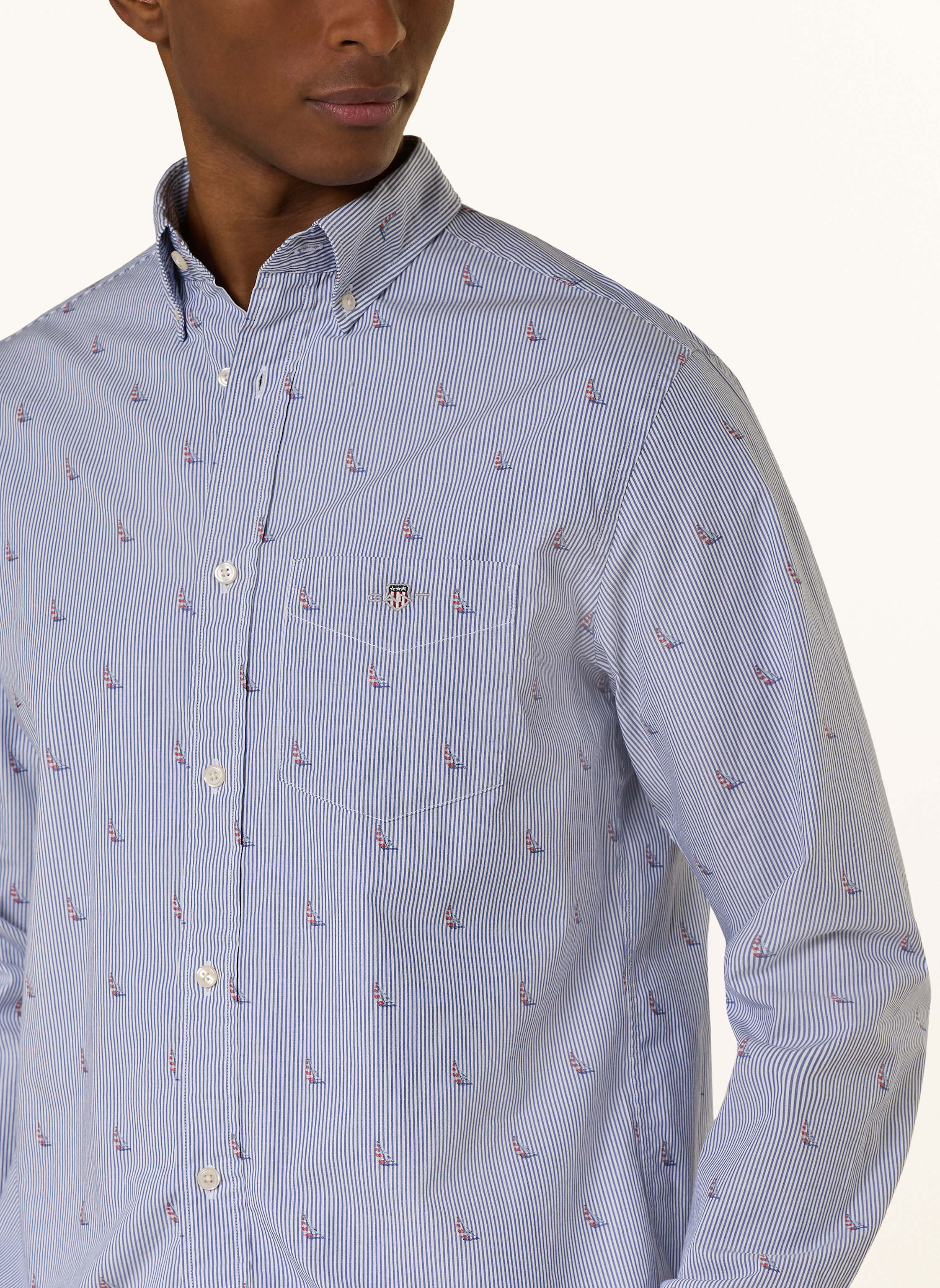 Thumbnail - Gant Hemd Regular Fit blau