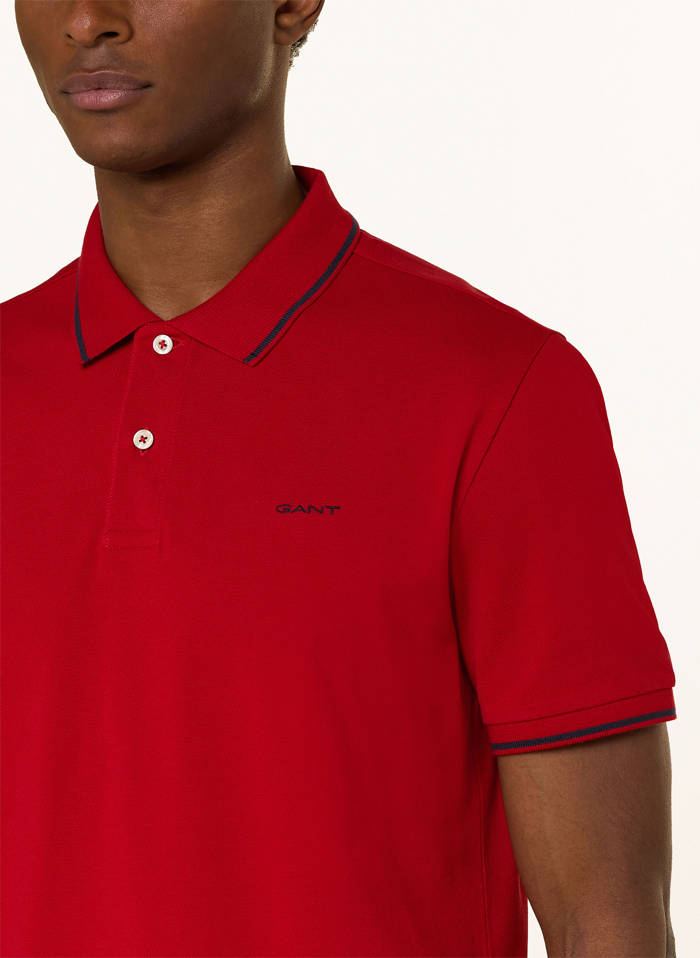 Thumbnail - Gant Piqué-Poloshirt rot