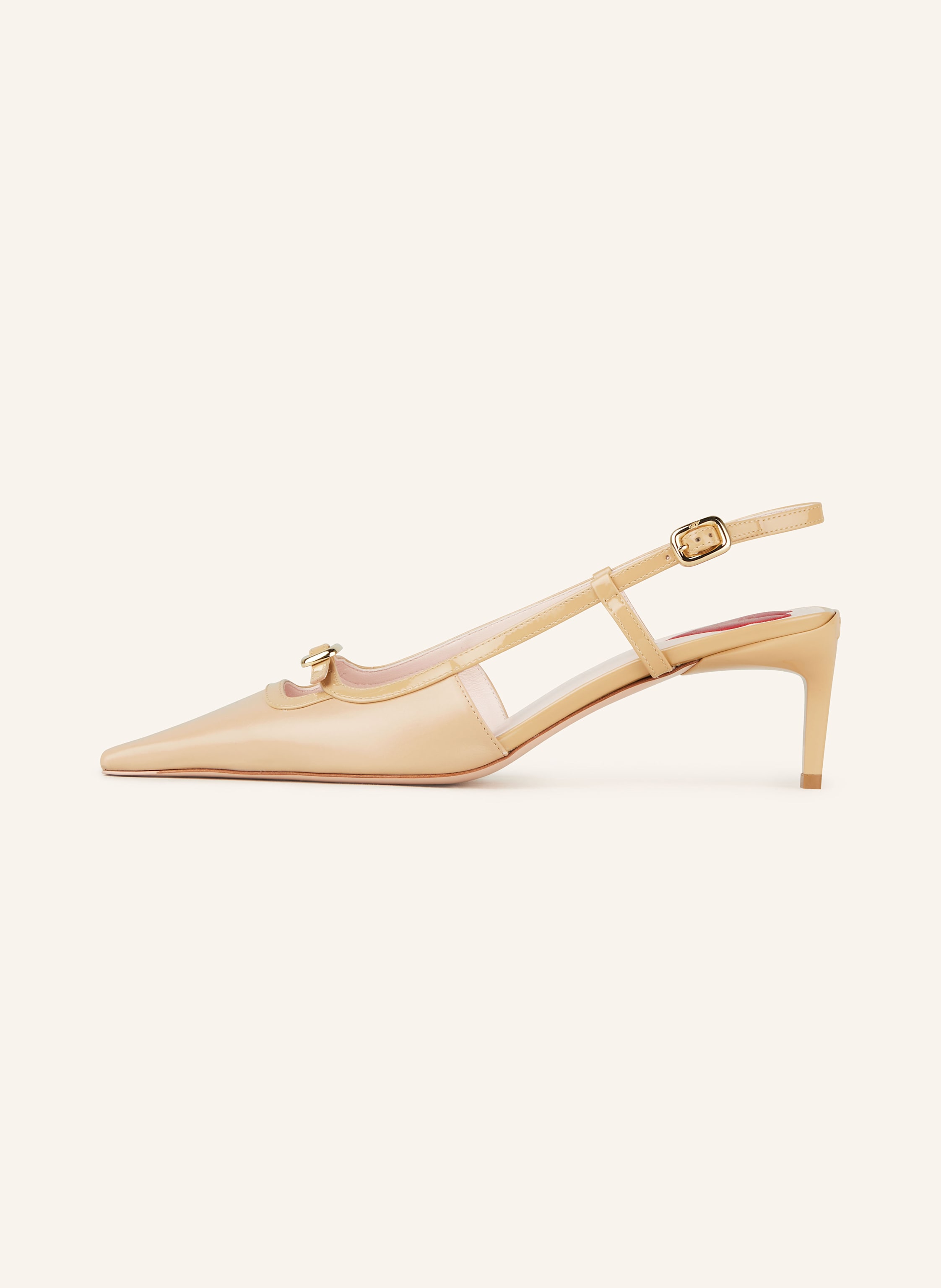 Thumbnail - Roger Vivier Slingpumps Viv' Canard beige