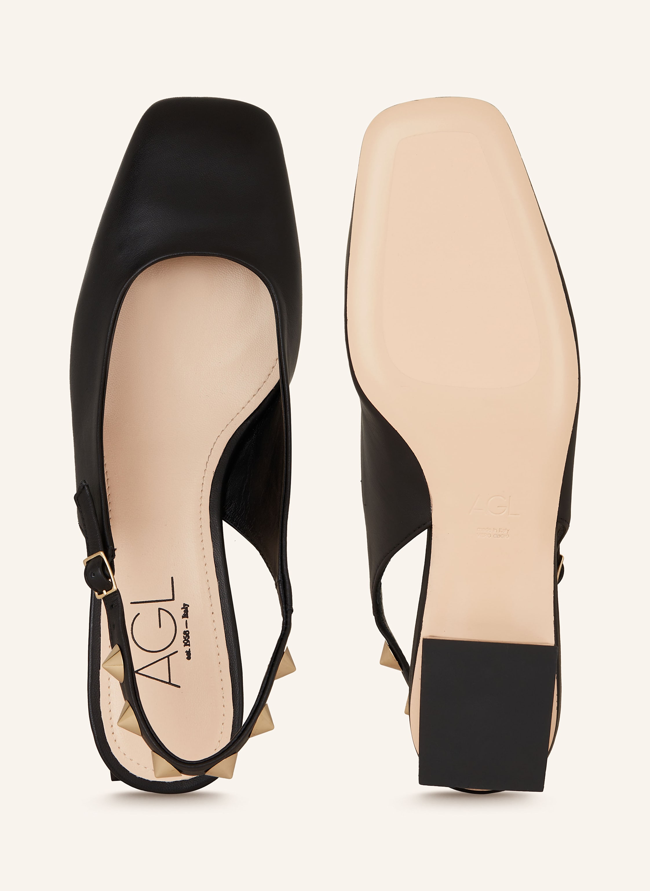 Thumbnail - Agl Slingpumps Angi Mit Nieten schwarz