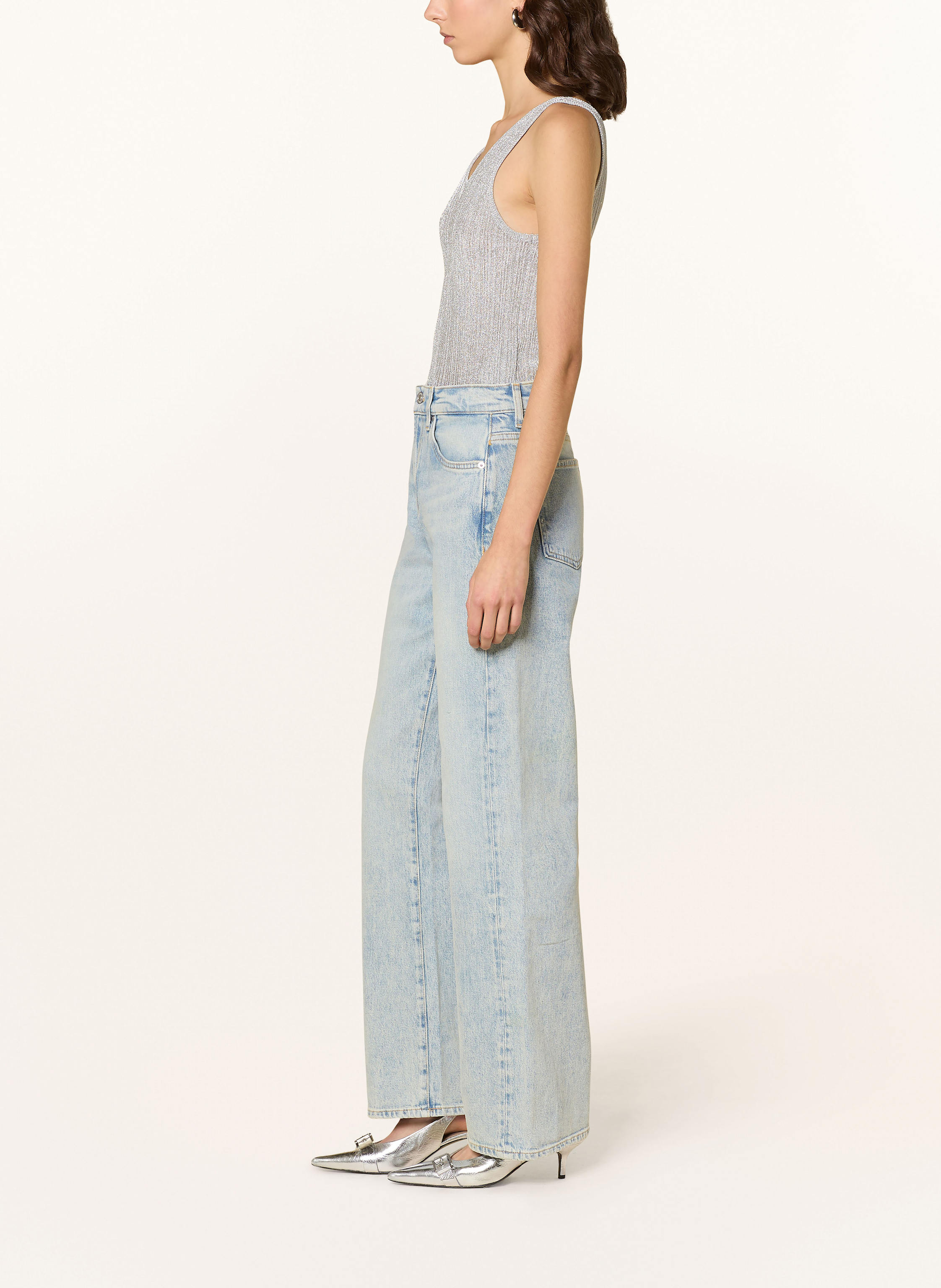 Thumbnail - 7 For All Mankind Straight Jeans Tess Trouser Sahara With Worn Hem blau