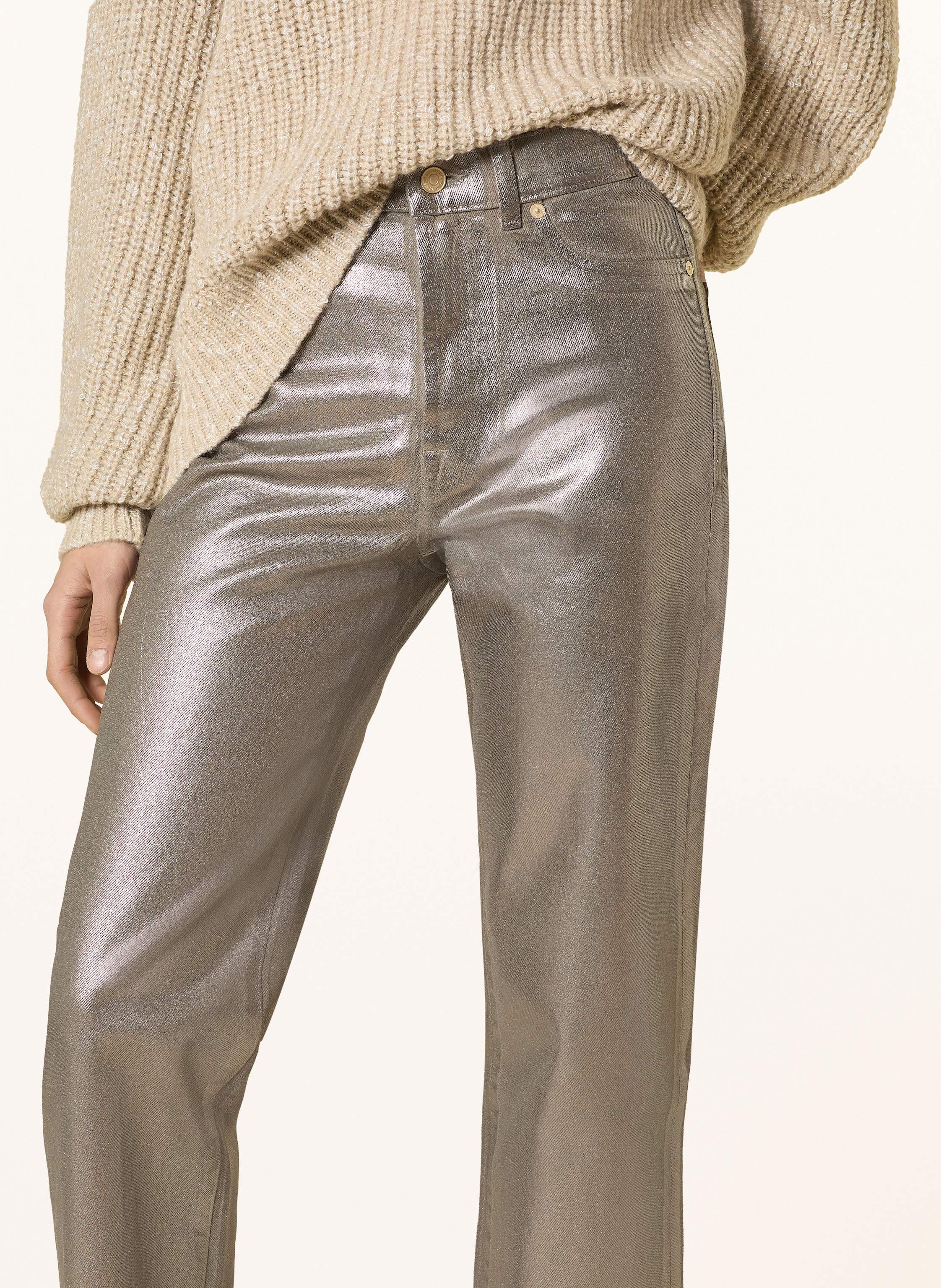 Thumbnail - 7 For All Mankind Coated Jeans Logan Stovepipe Coated Champagne beige