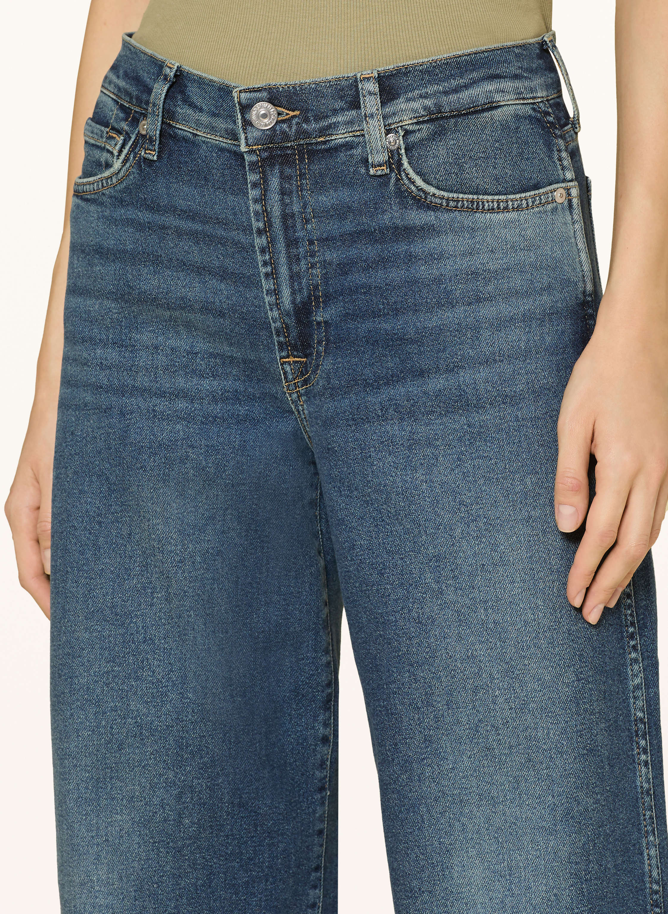 Thumbnail - 7 For All Mankind Flared Jeans Lotta Bay blau