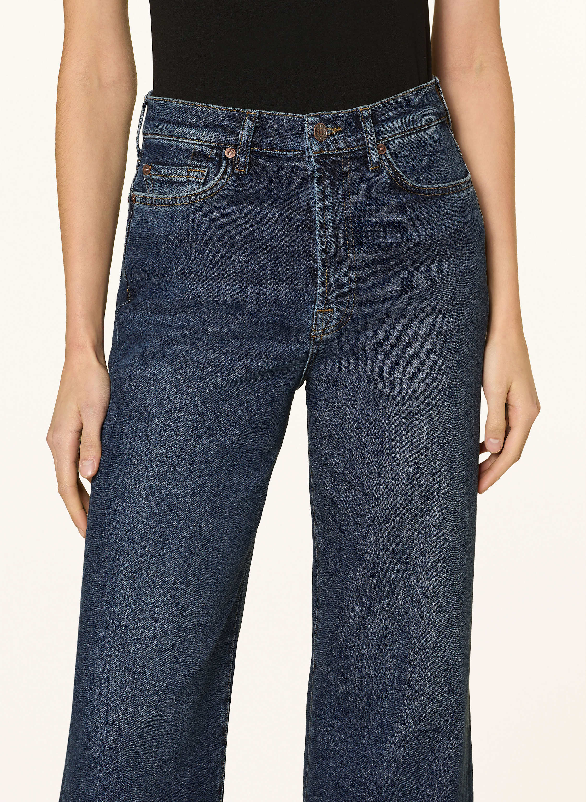 Thumbnail - 7 For All Mankind Flared Jeans Ultra High Rise Jo Cisco blau