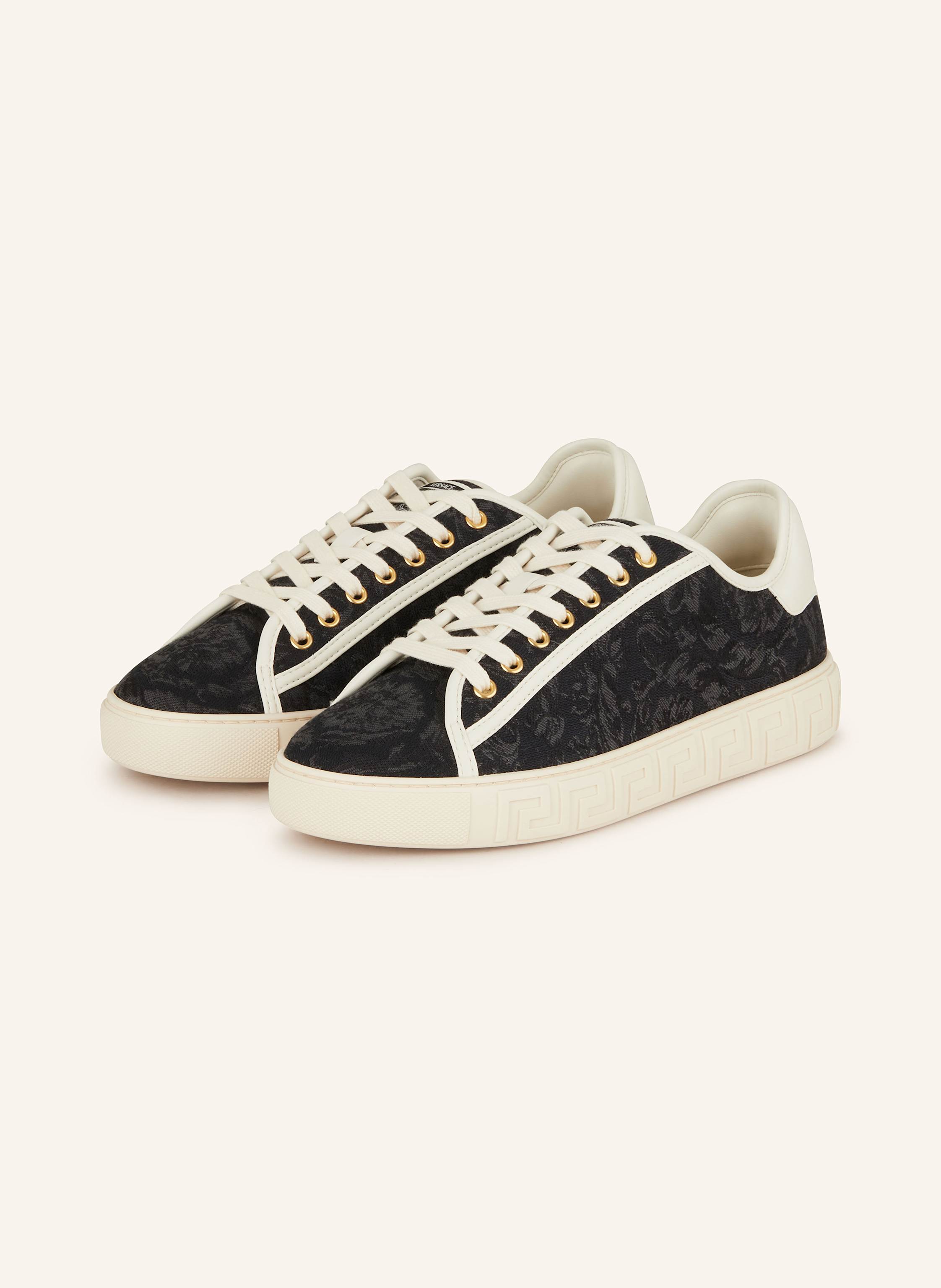 Versace Versace Sneaker Barocco Greca schwarz in SCHWARZ / BEIGE