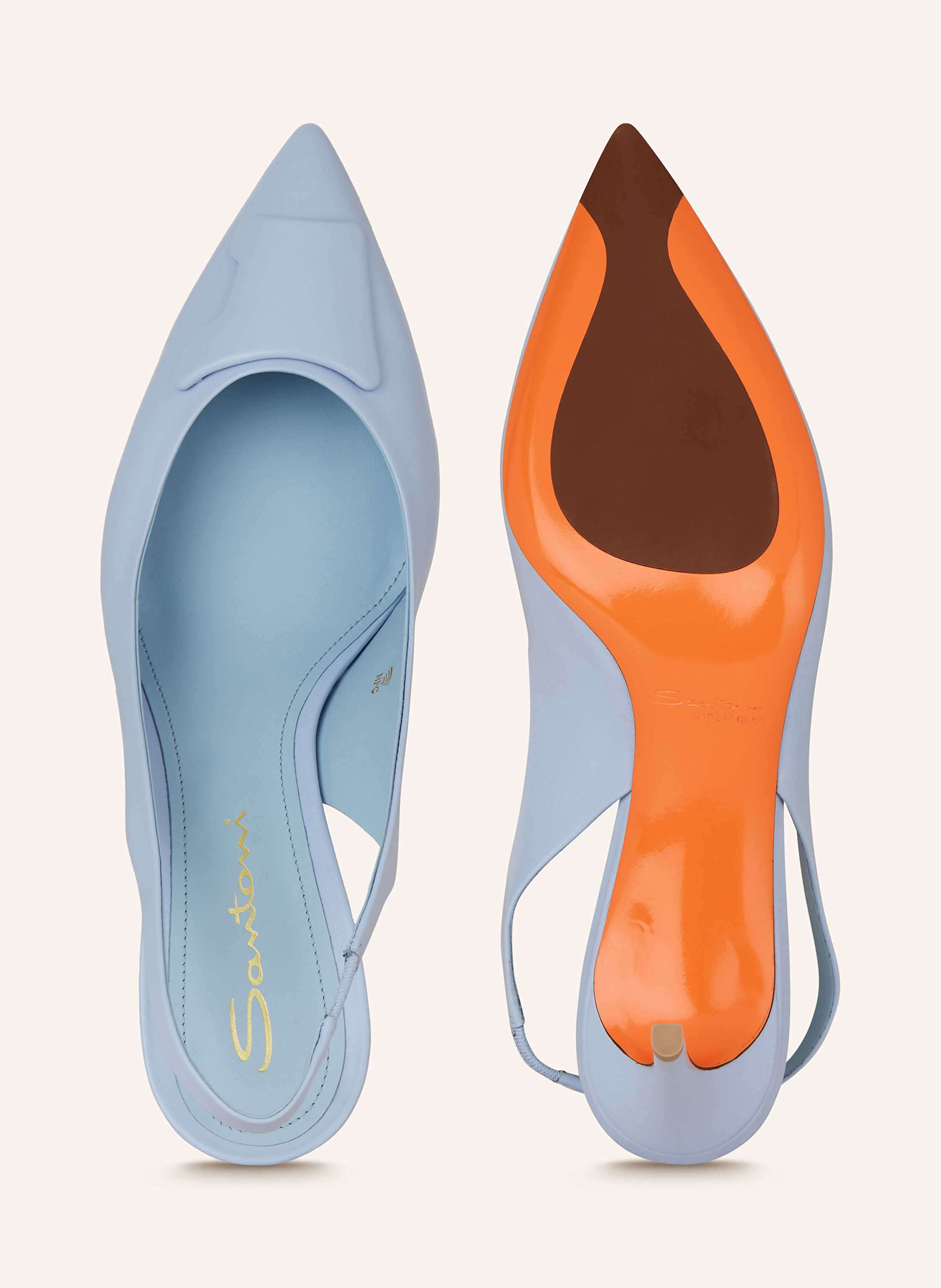 Thumbnail - Santoni Slingpumps Sibille blau