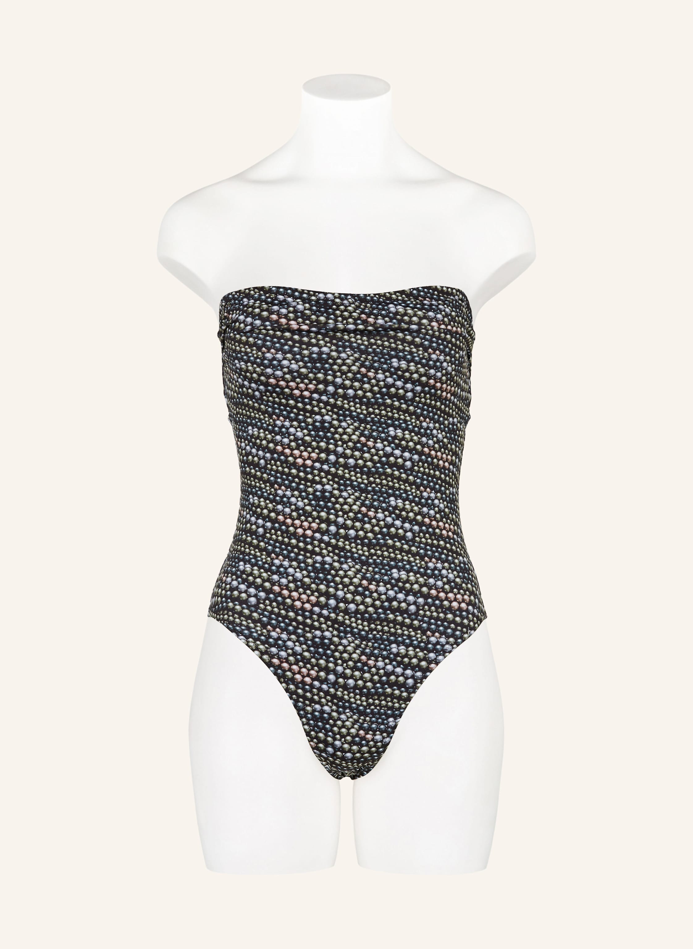 Thumbnail - Vilebrequin Bandeau-Badeanzug Pearl Facette schwarz
