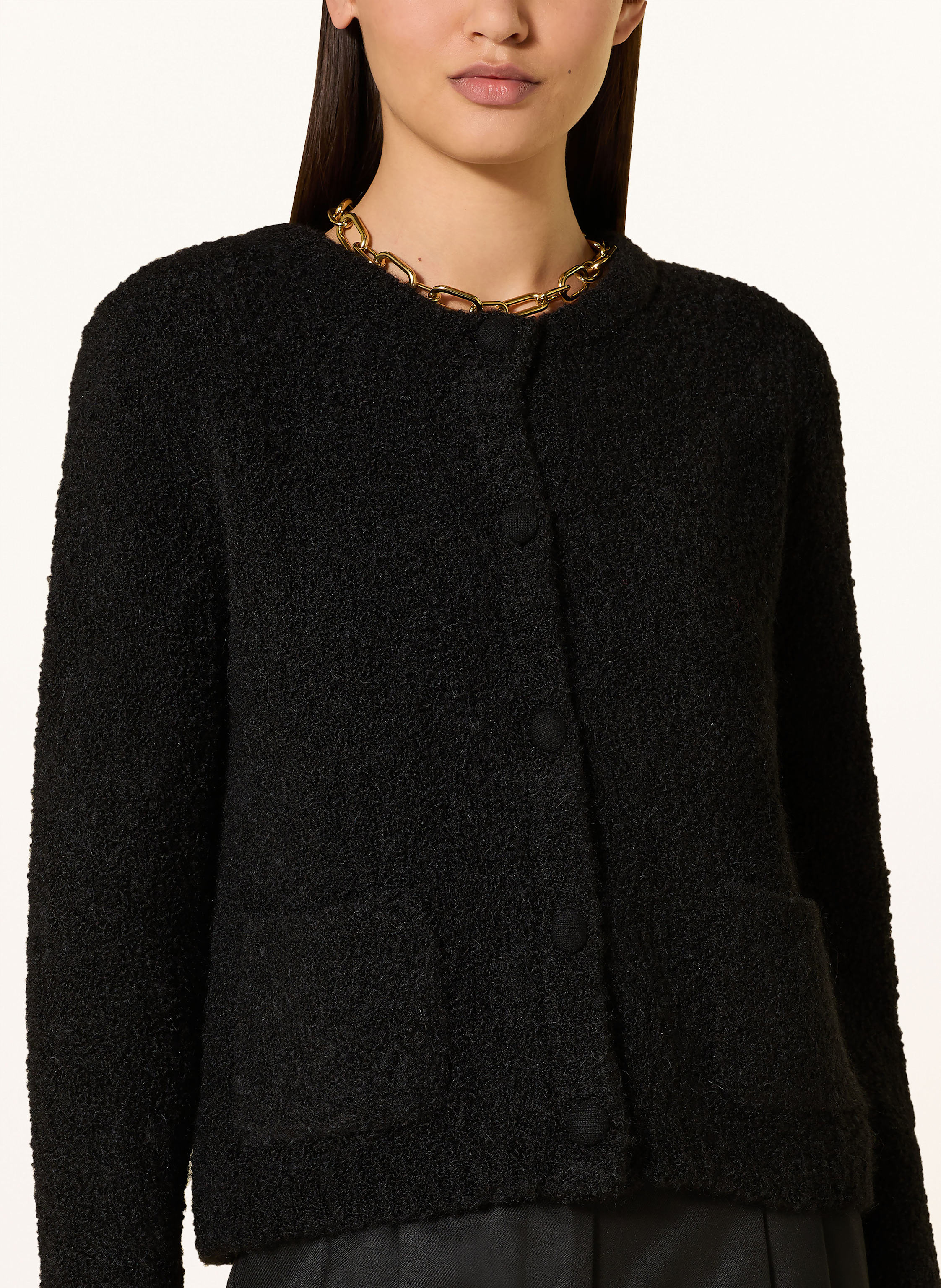 Thumbnail - Hemisphere Strickjacke Aus Alpaka schwarz