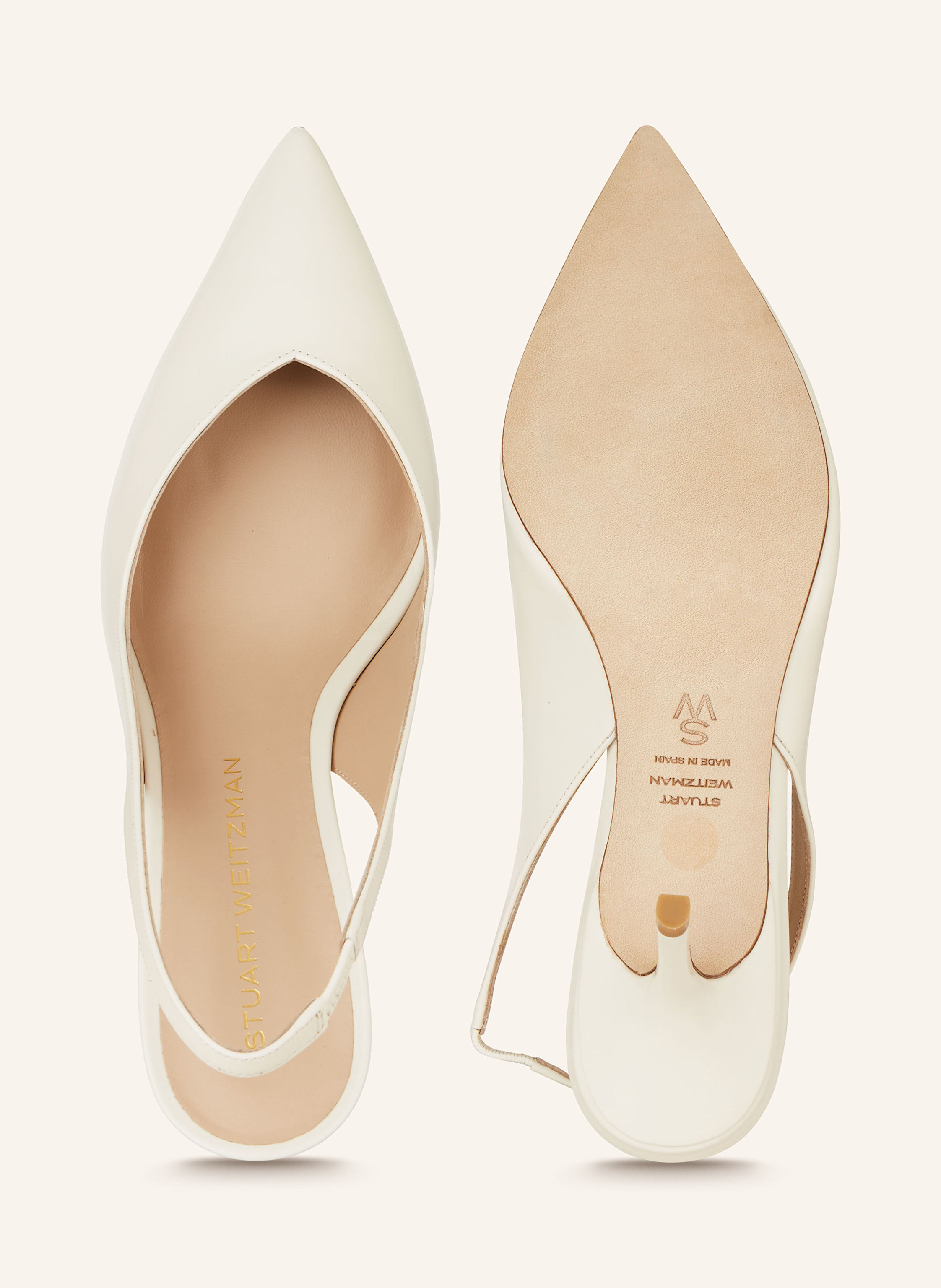 Thumbnail - Stuart Weitzman Slingpumps Eva 75 beige