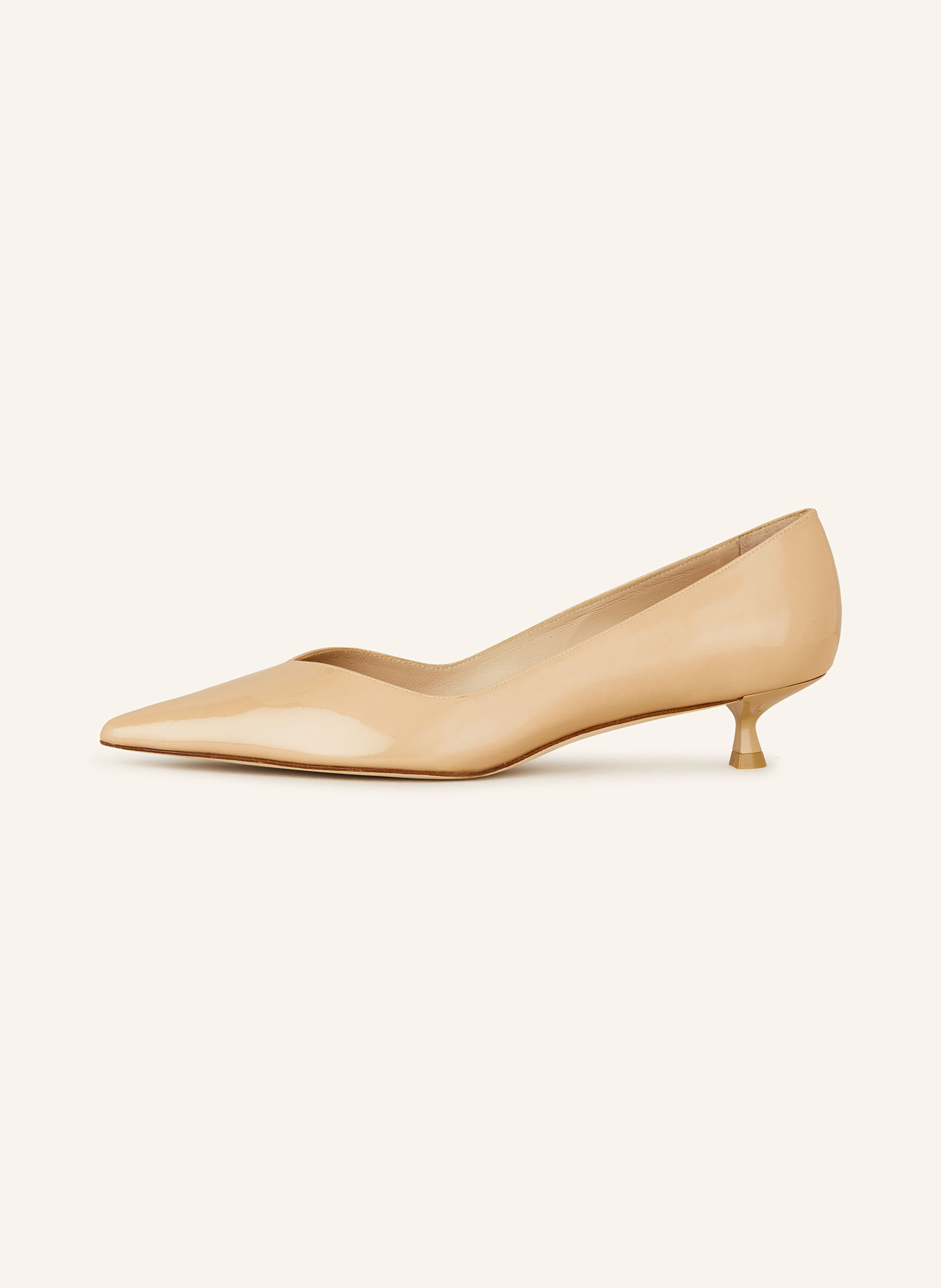 Thumbnail - Stuart Weitzman Lack-Pumps Eva 35 beige