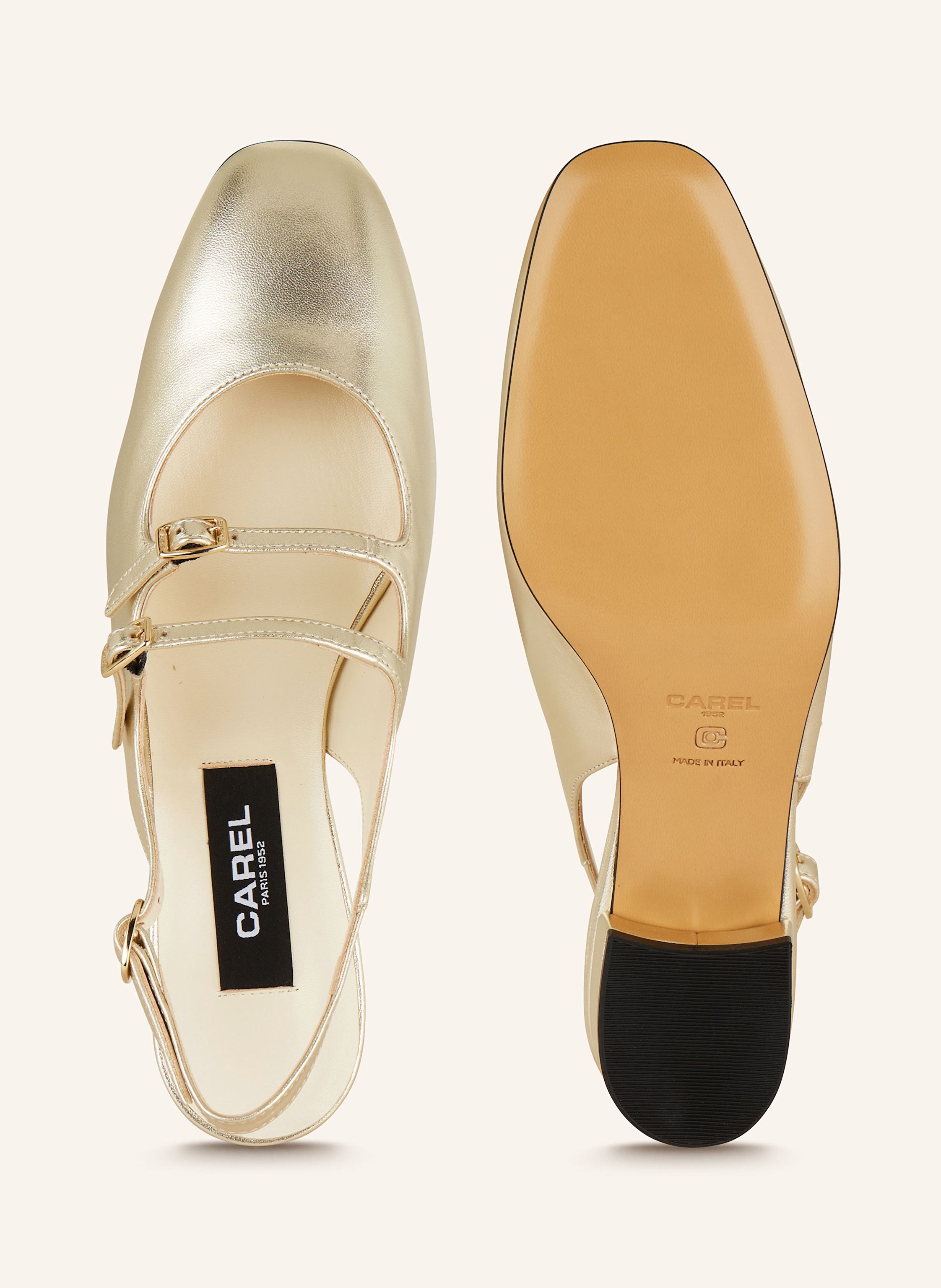 Thumbnail - Carel Slingpumps Peche gold