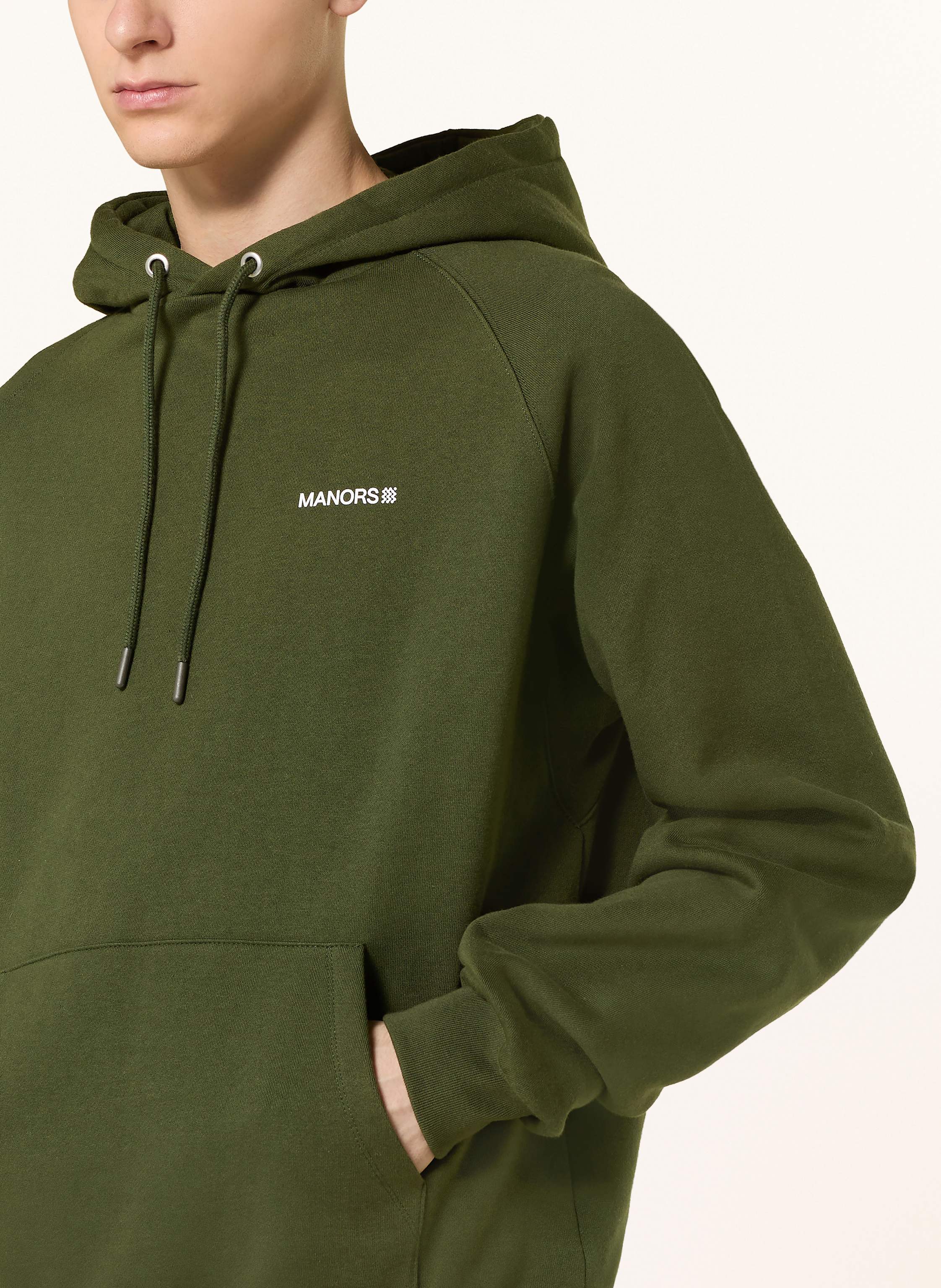 Thumbnail - Manors Hoodie Organic Logo gruen