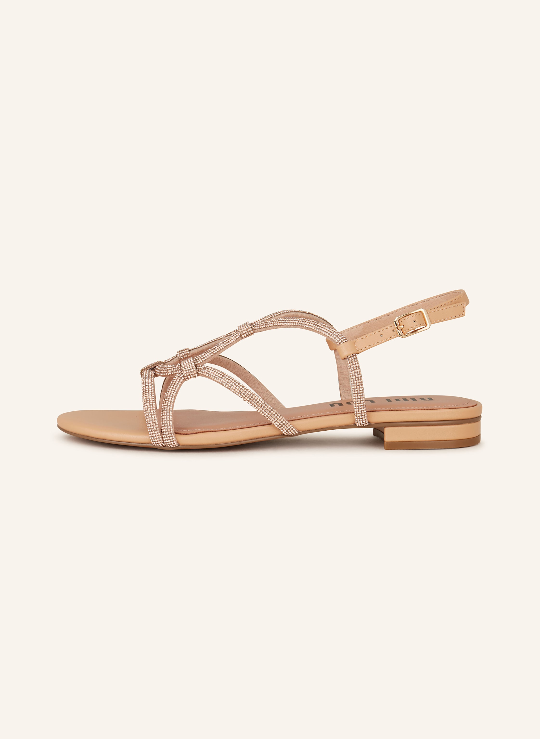 Thumbnail - Bibi Lou Sandalen Mit Schmucksteinbesatz beige