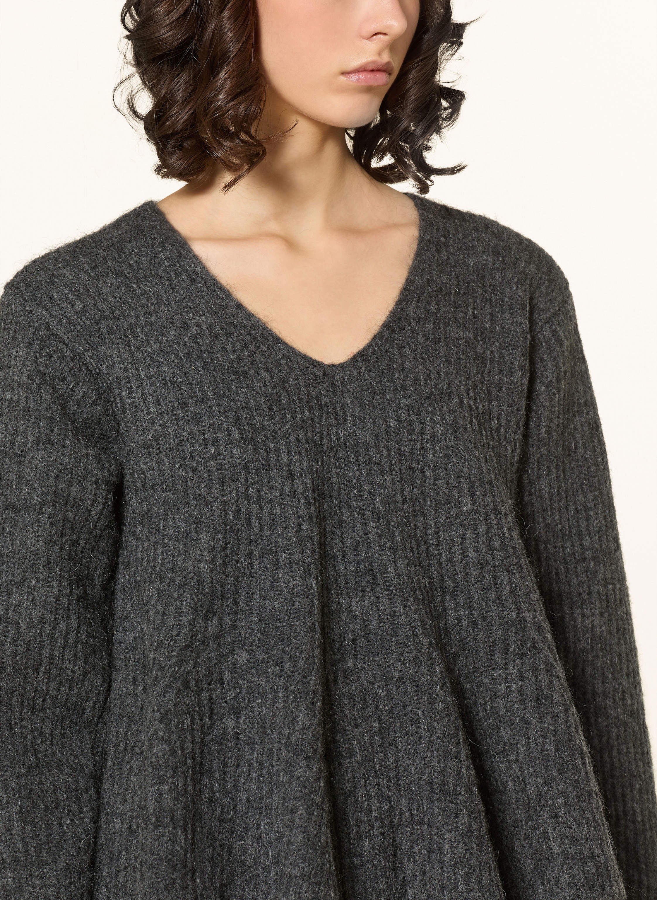 Thumbnail - By Malene Birger Pullover Cova Mit Mohair grau
