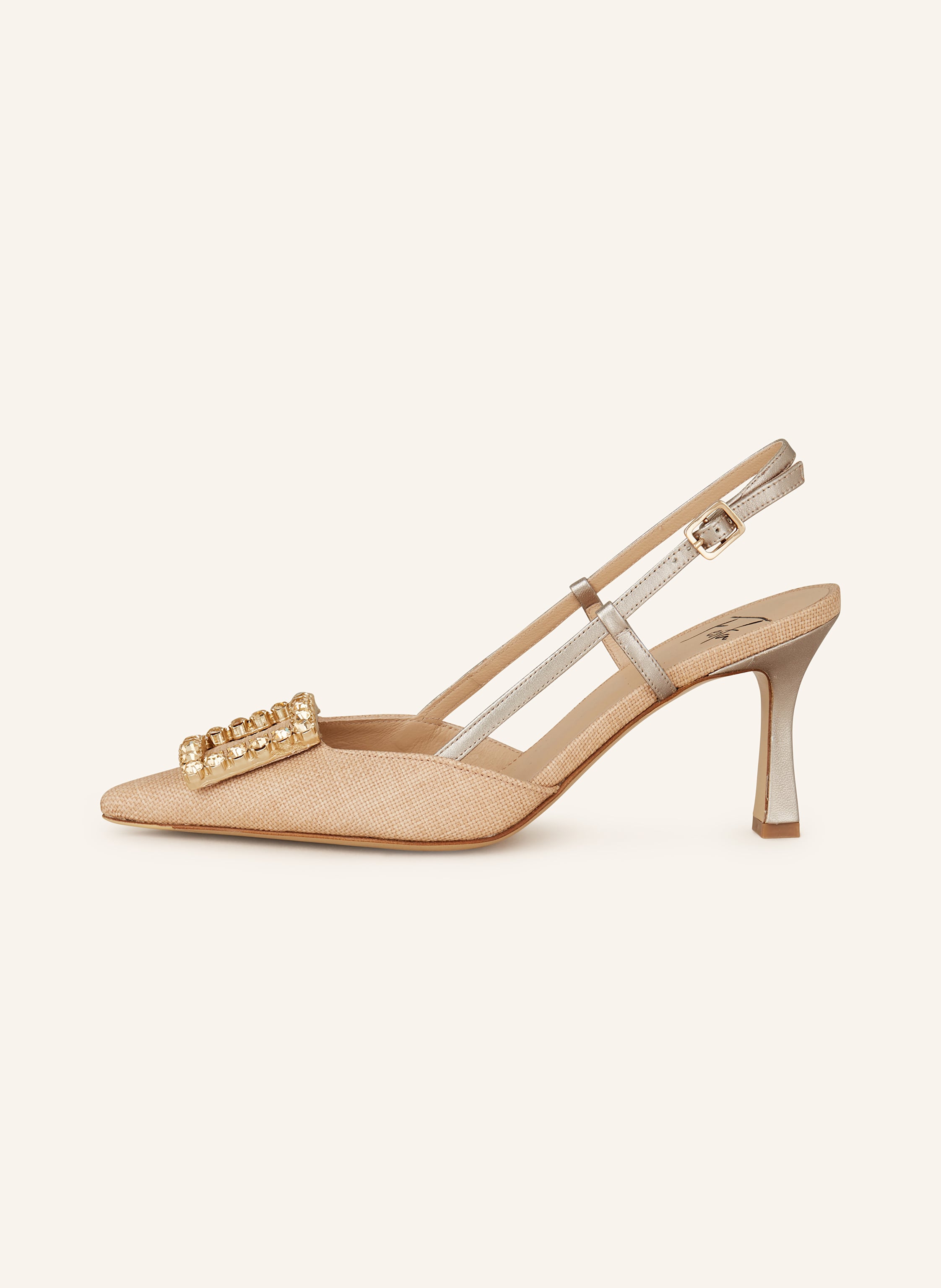 Thumbnail - Festa Sling-Pumps Campbell Mit Schmucksteinen beige