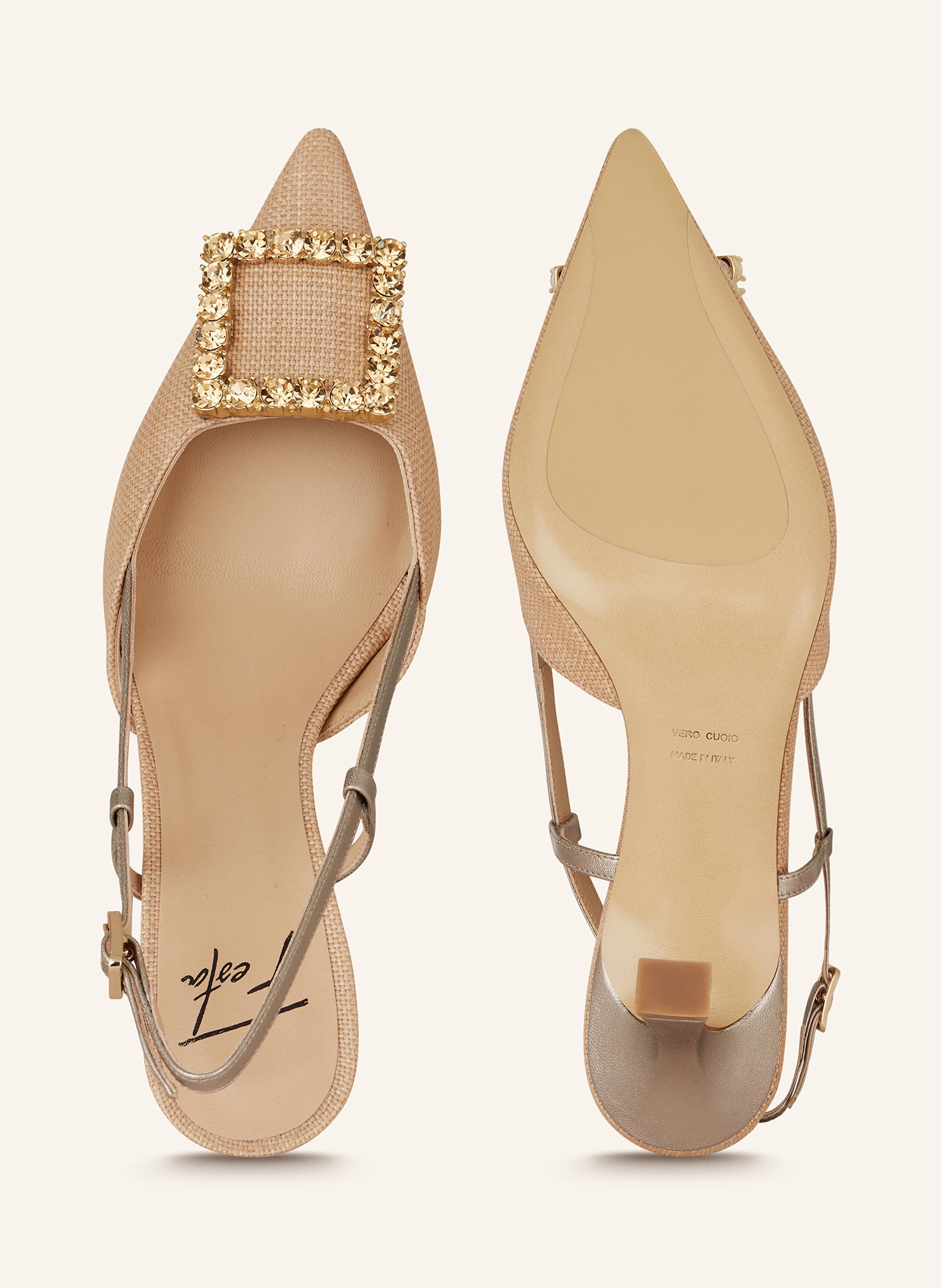 Thumbnail - Festa Sling-Pumps Campbell Mit Schmucksteinen beige