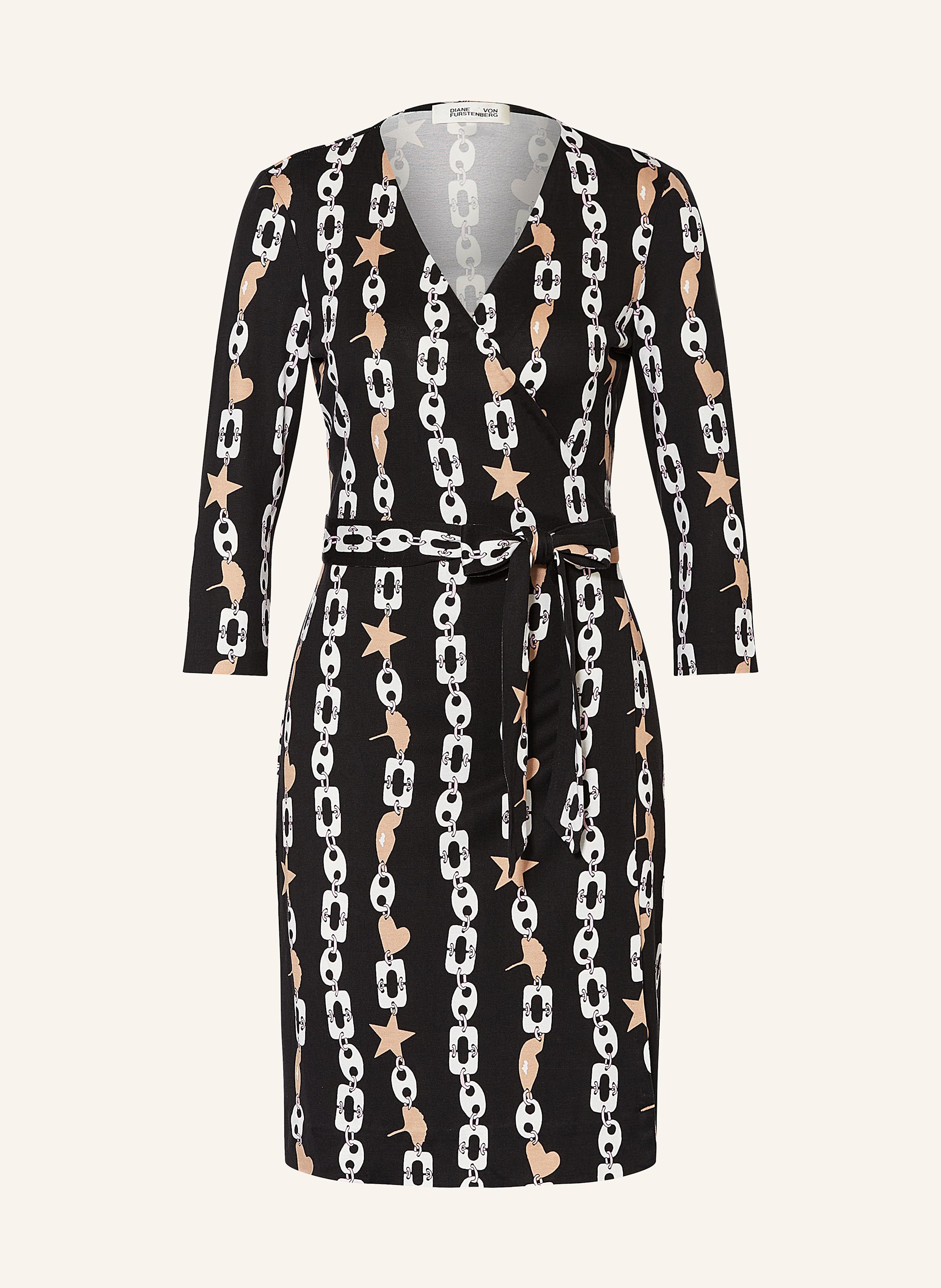 ブランドバッグ 人気ランキング2024 DIANE VON black in dress wrap silk JULIAN NEW FURSTENBERG ワンピース