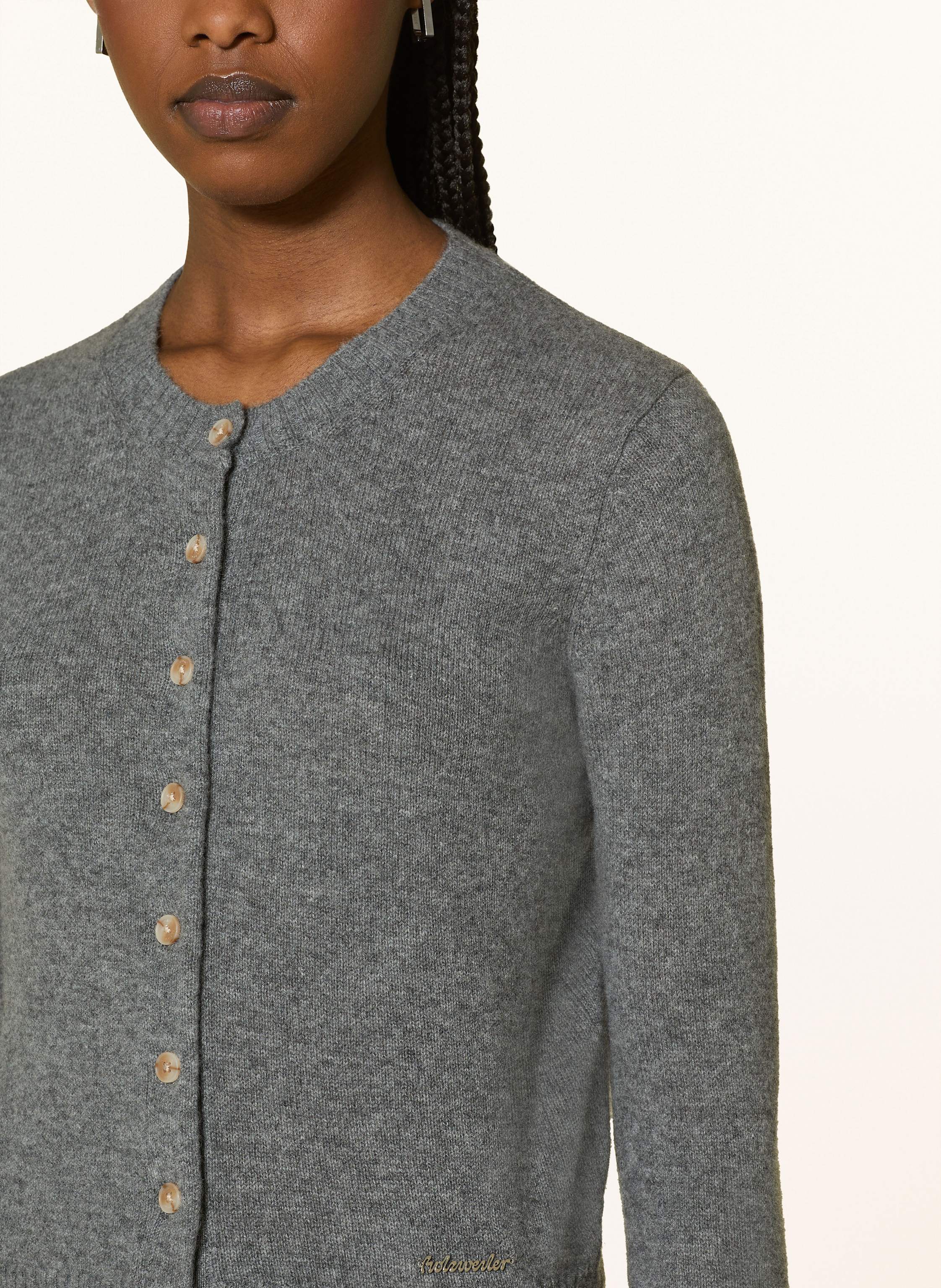 Thumbnail - Holzweiler Strickjacke Aus Cashmere grau