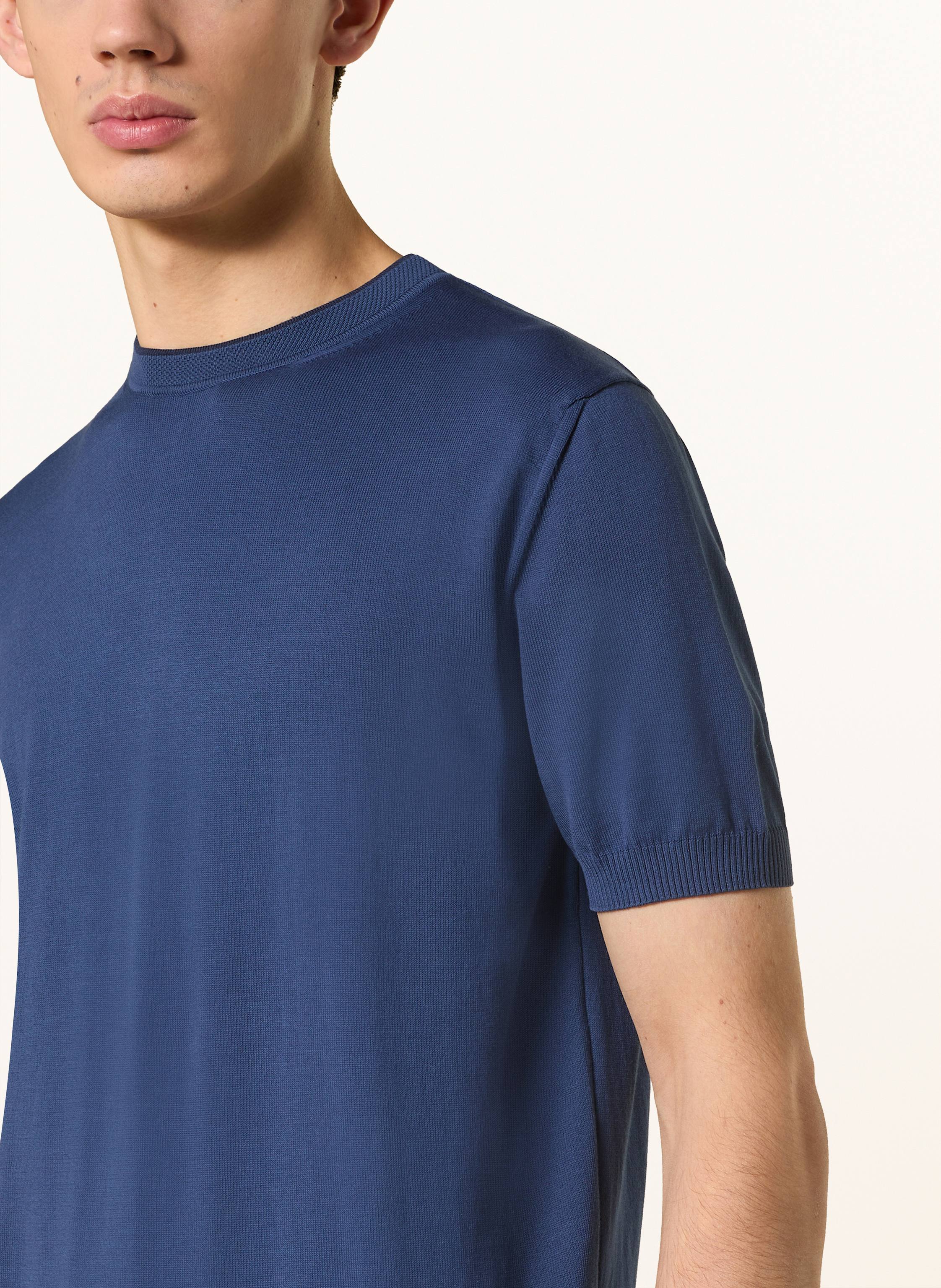 Thumbnail - Canali Strickshirt blau