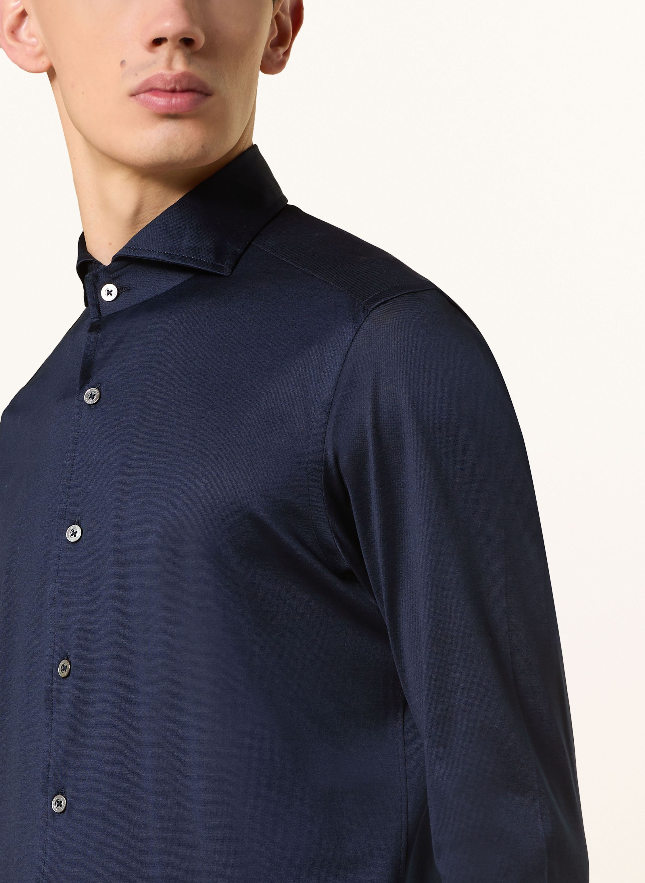 Thumbnail - Canali Jerseyhemd Slim Fit blau