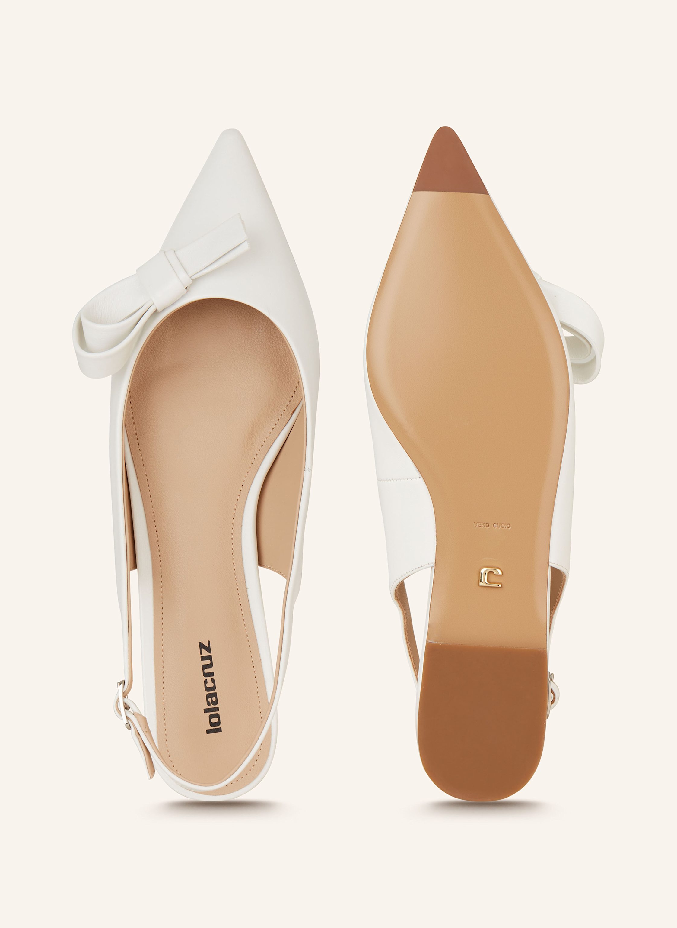 Thumbnail - Lola Cruz Slingballerinas weiss