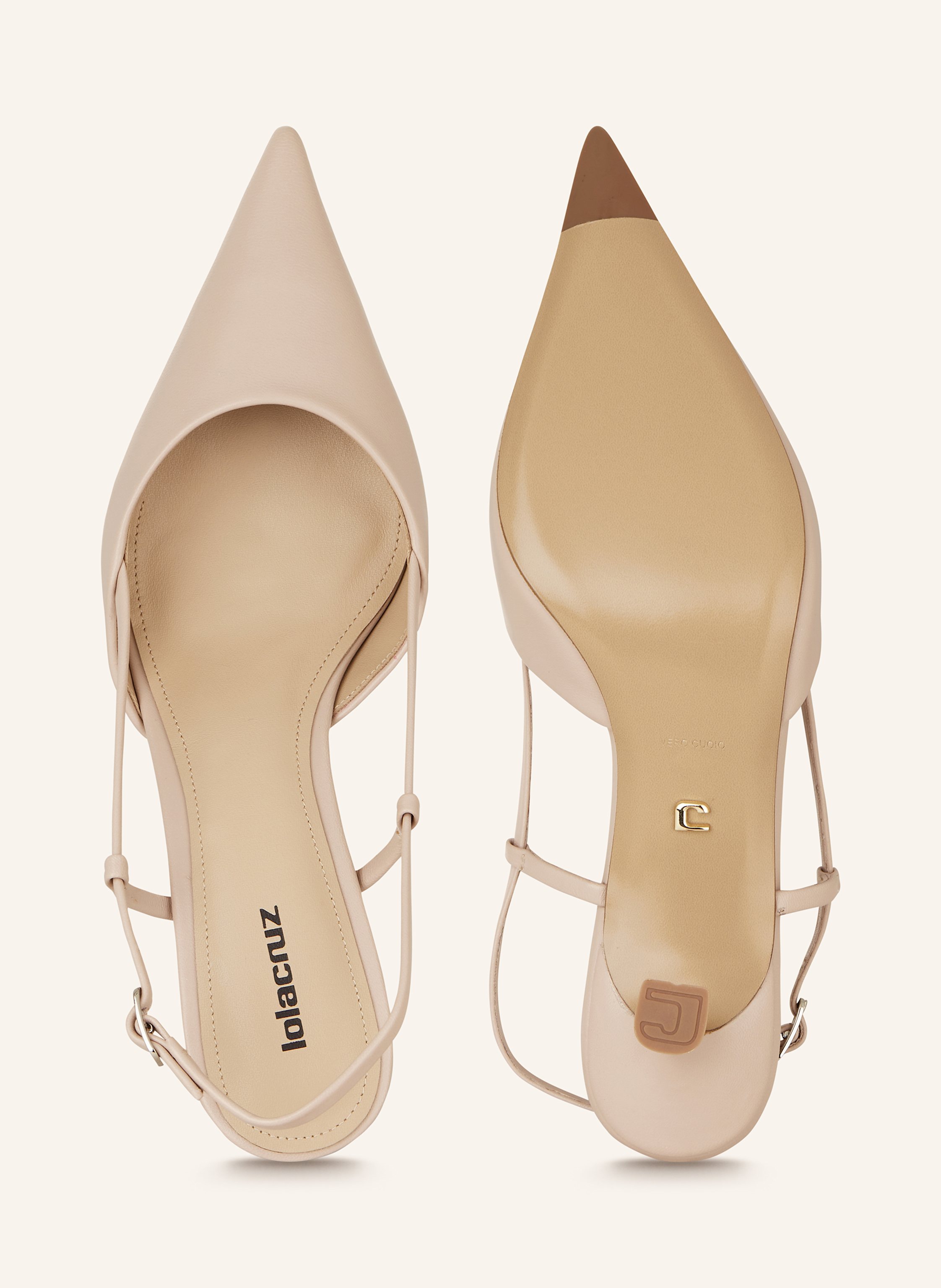Thumbnail - Lola Cruz Slingpumps Carmen beige