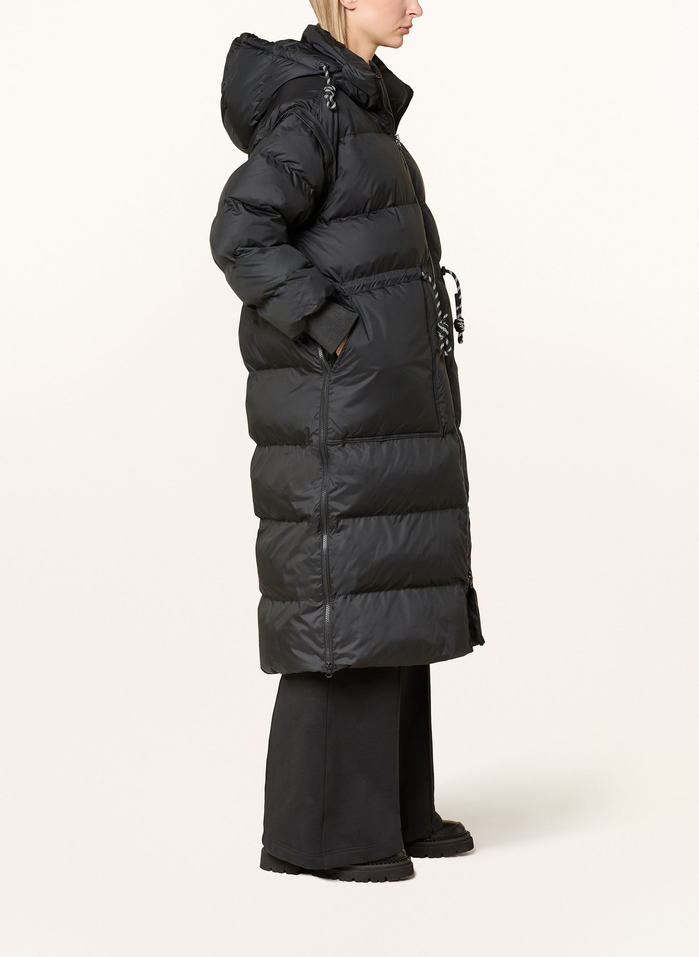 Thumbnail - Adidas By Stella Mccartney Steppmantel Adidas By Stella Mccartney Long Padded Mit Abnehmbaren Ärmeln schwarz