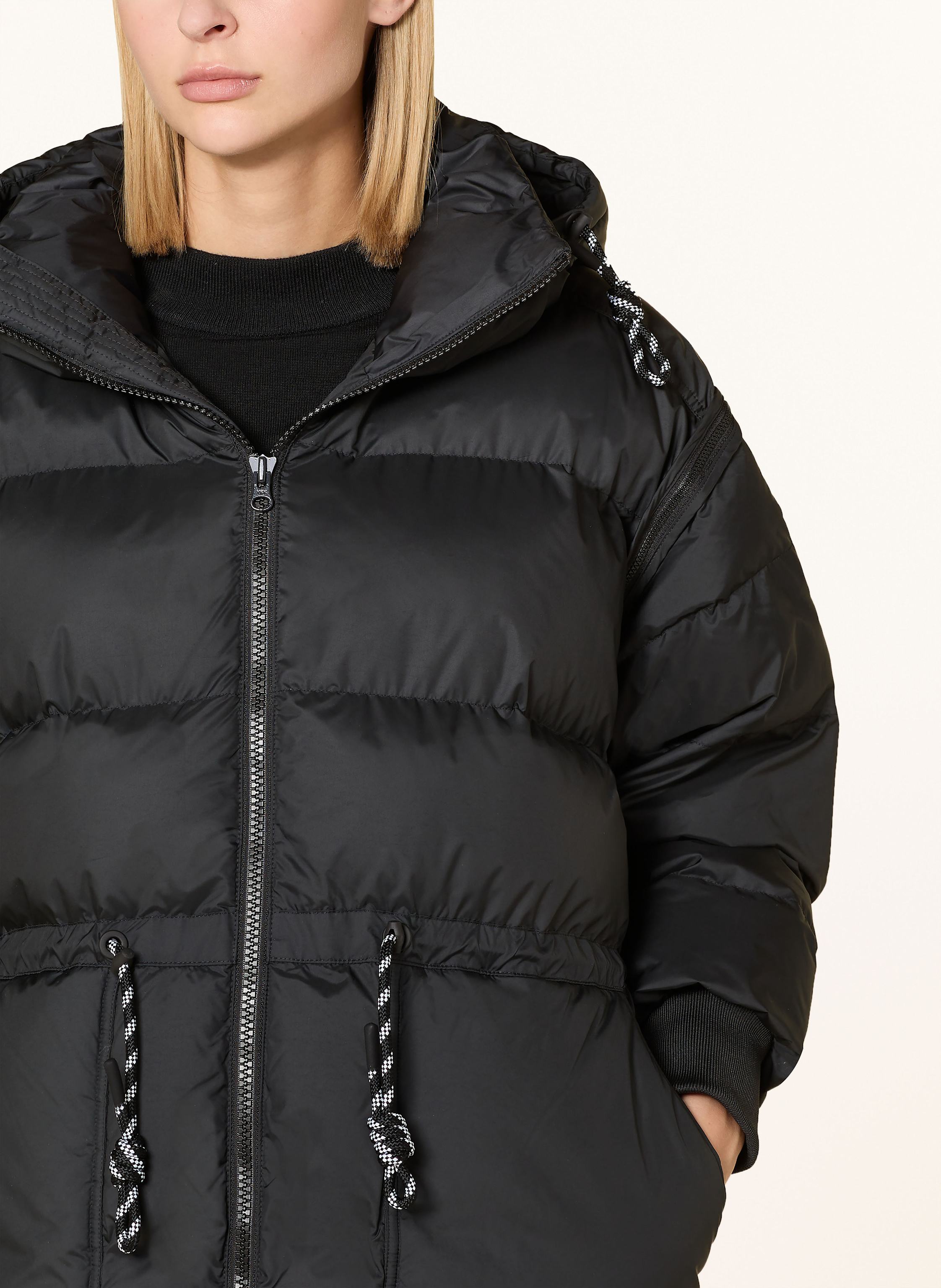 Thumbnail - Adidas By Stella Mccartney Steppmantel Adidas By Stella Mccartney Long Padded Mit Abnehmbaren Ärmeln schwarz