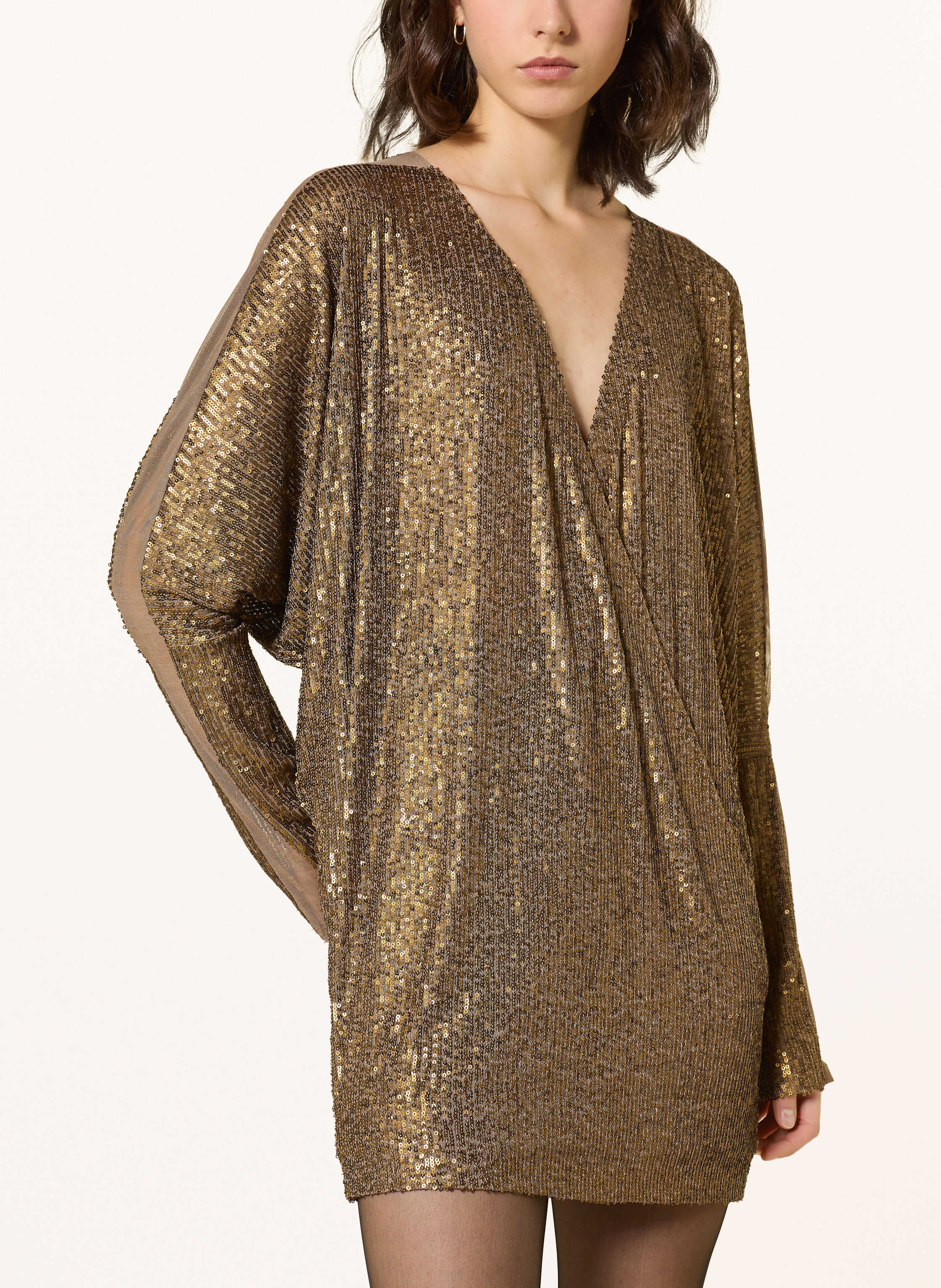 Thumbnail - Norma Kamali Cocktailkleid Dolman Mit Pailletten gold
