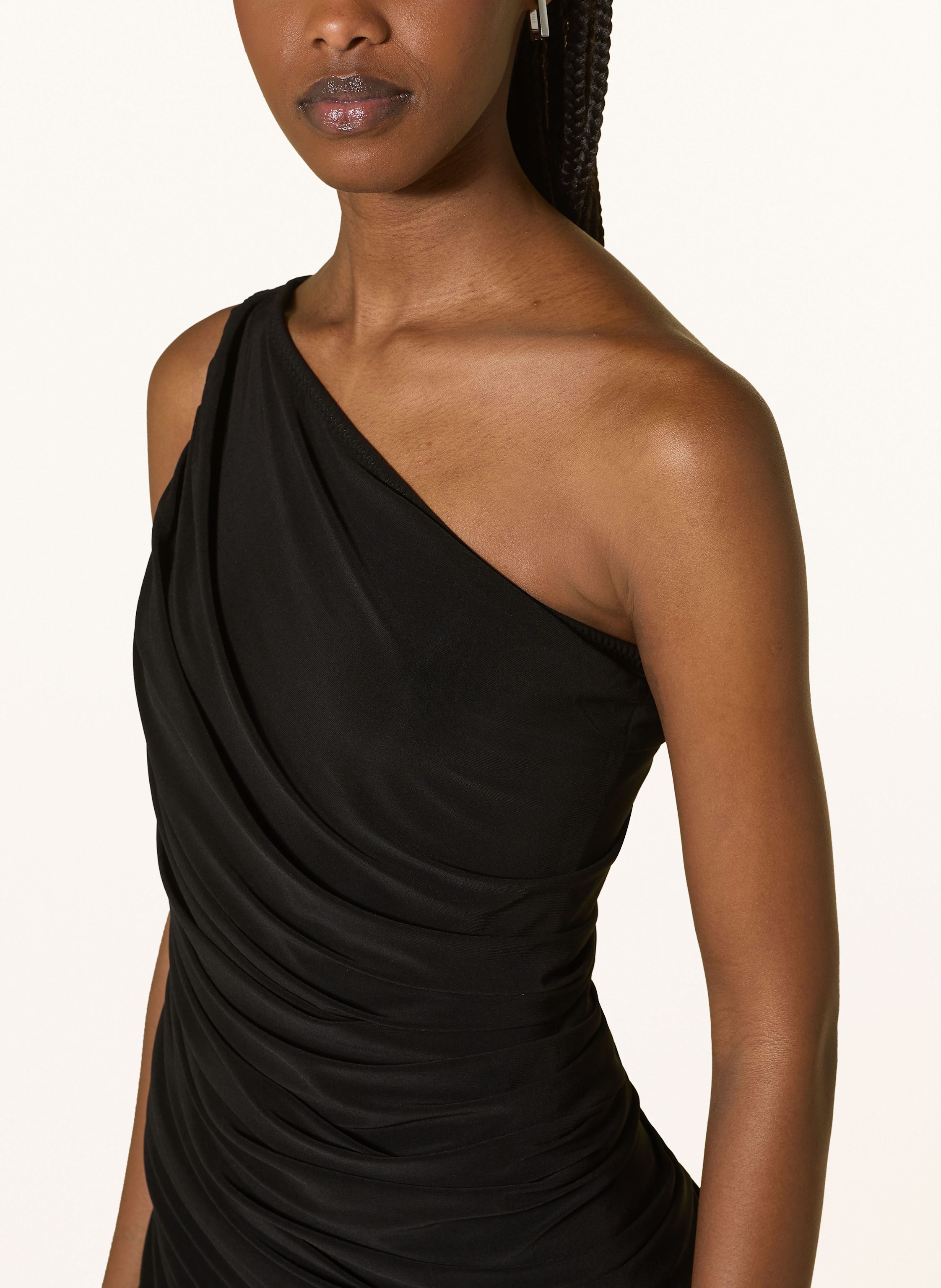 Thumbnail - Norma Kamali One-Shoulder-Kleid Diana Aus Jersey schwarz