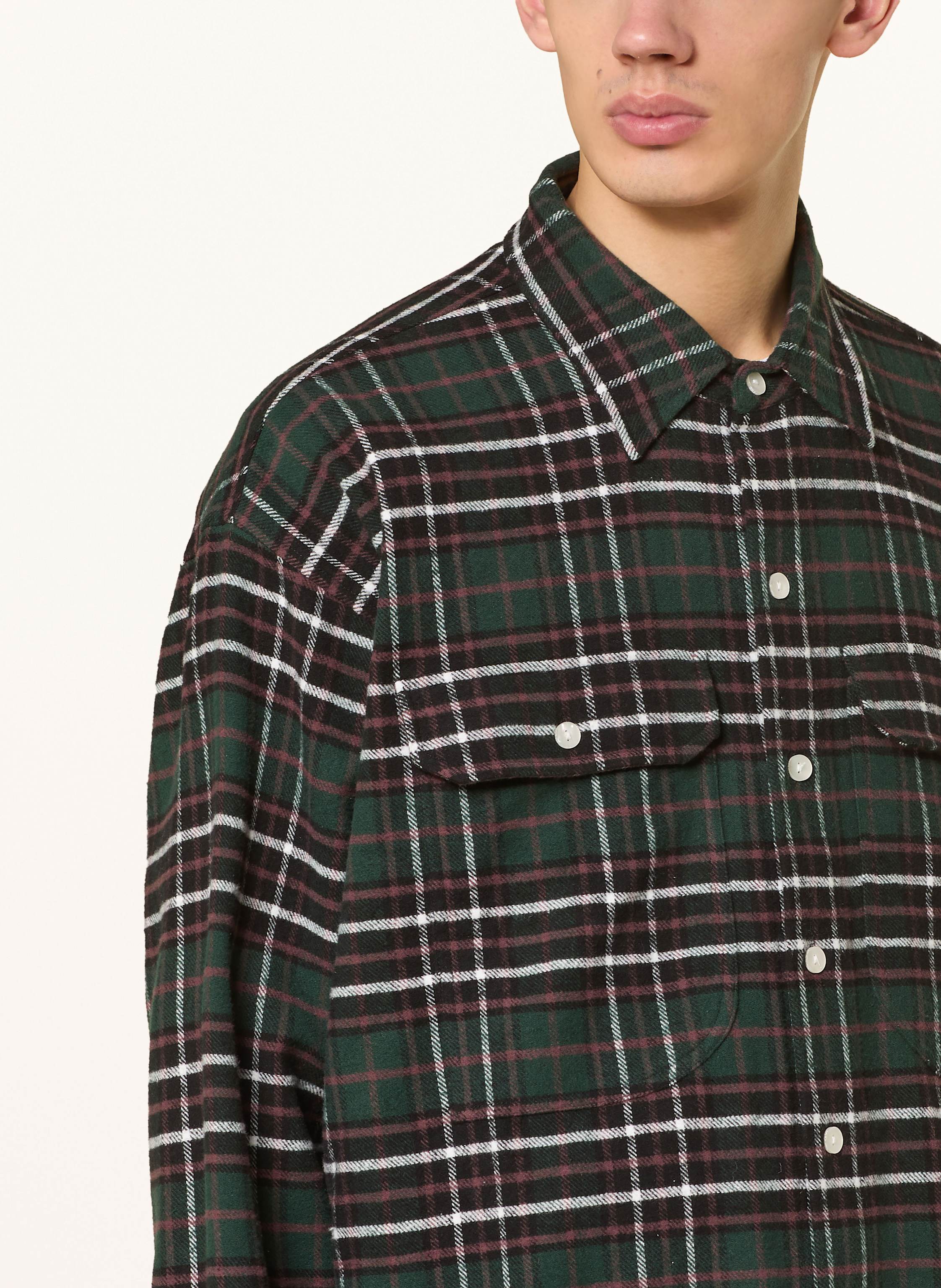 Thumbnail - Cole Buxton Overshirt Aus Flanell gruen