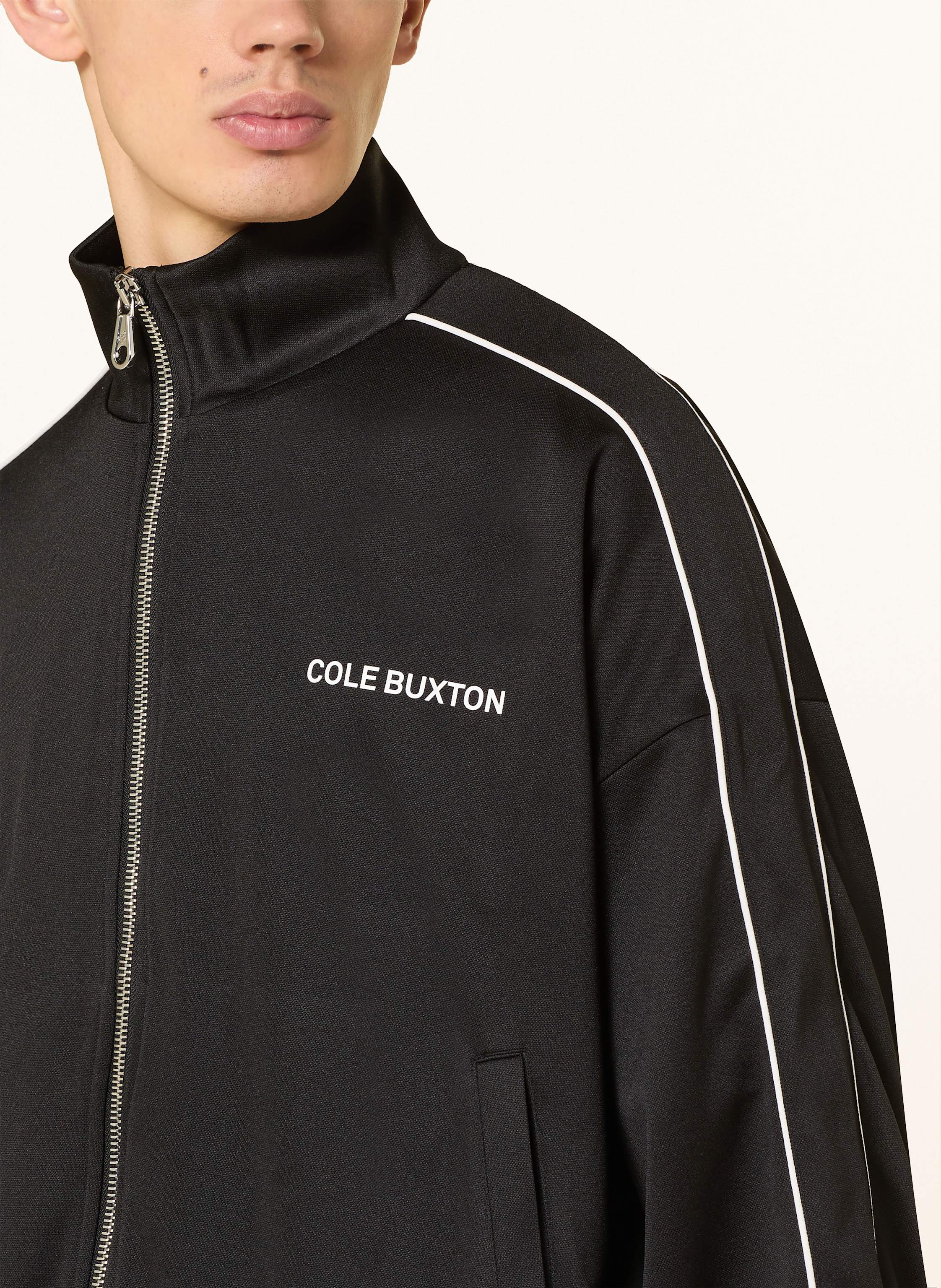 Thumbnail - Cole Buxton Sweatjacke Piped Mit Galonstreifen schwarz