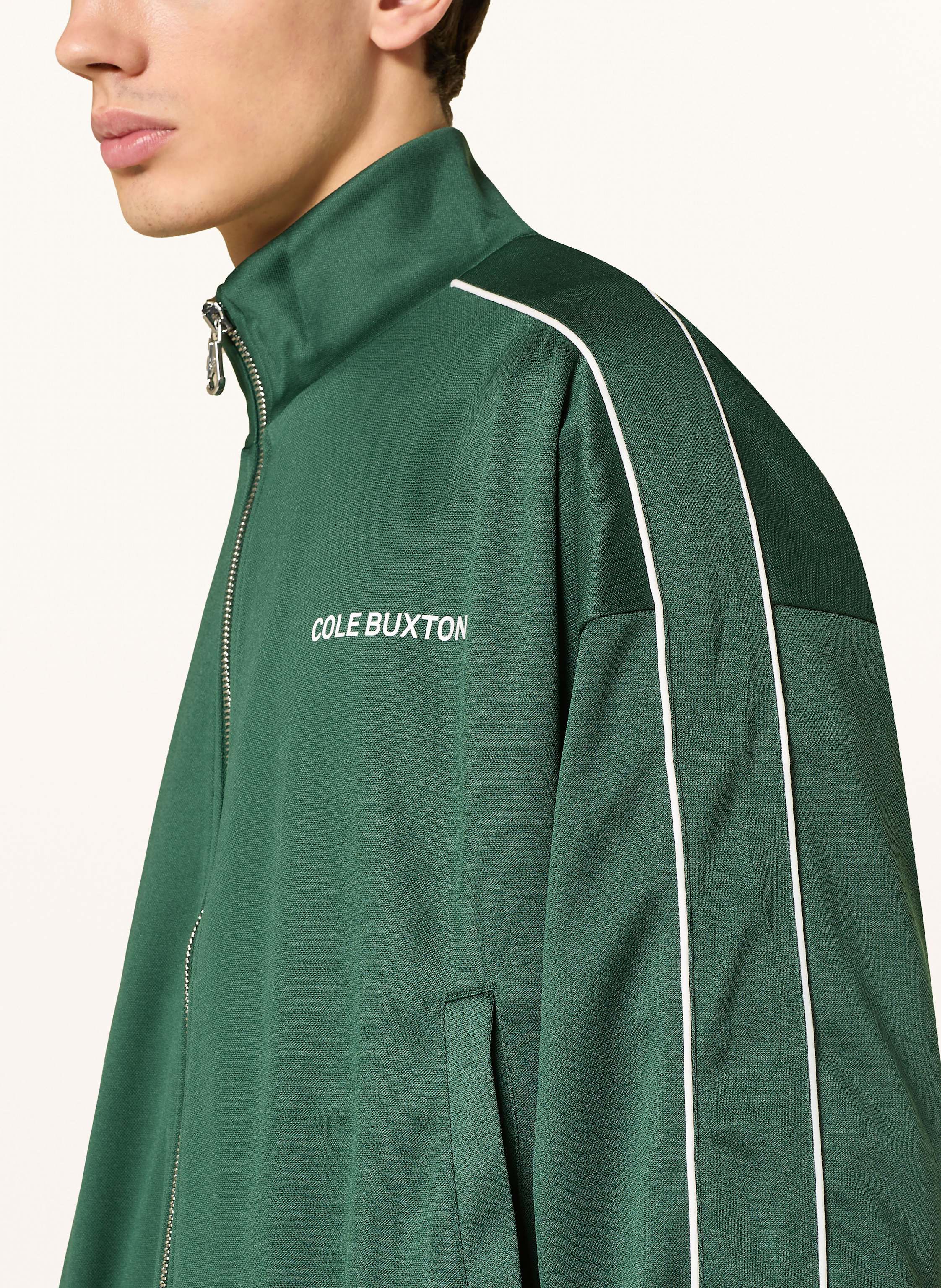 Thumbnail - Cole Buxton Sweatjacke Piped Mit Galonstreifen gruen