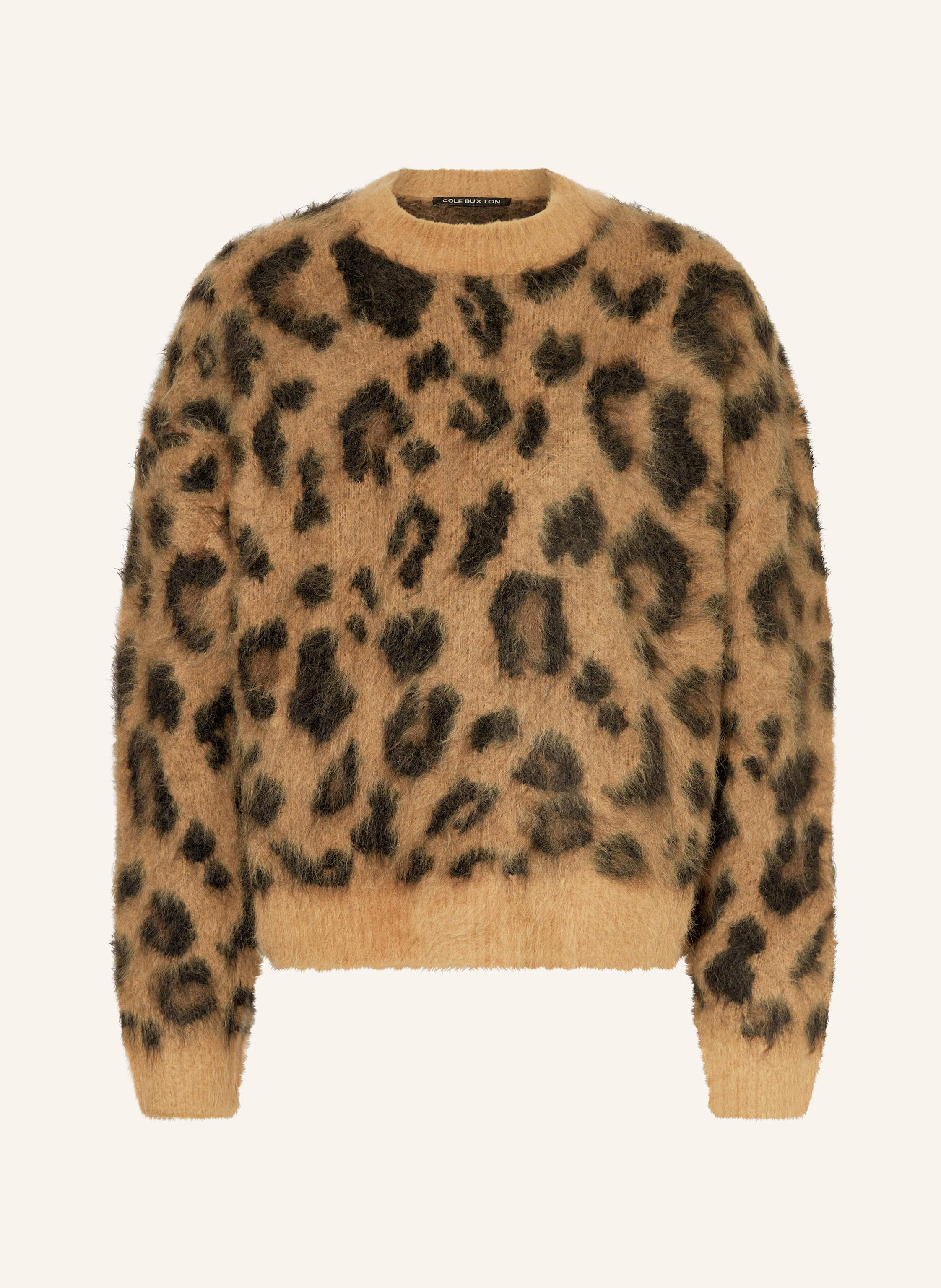 COLE BUXTON Alpaca sweater in brown/ light brown/ black
