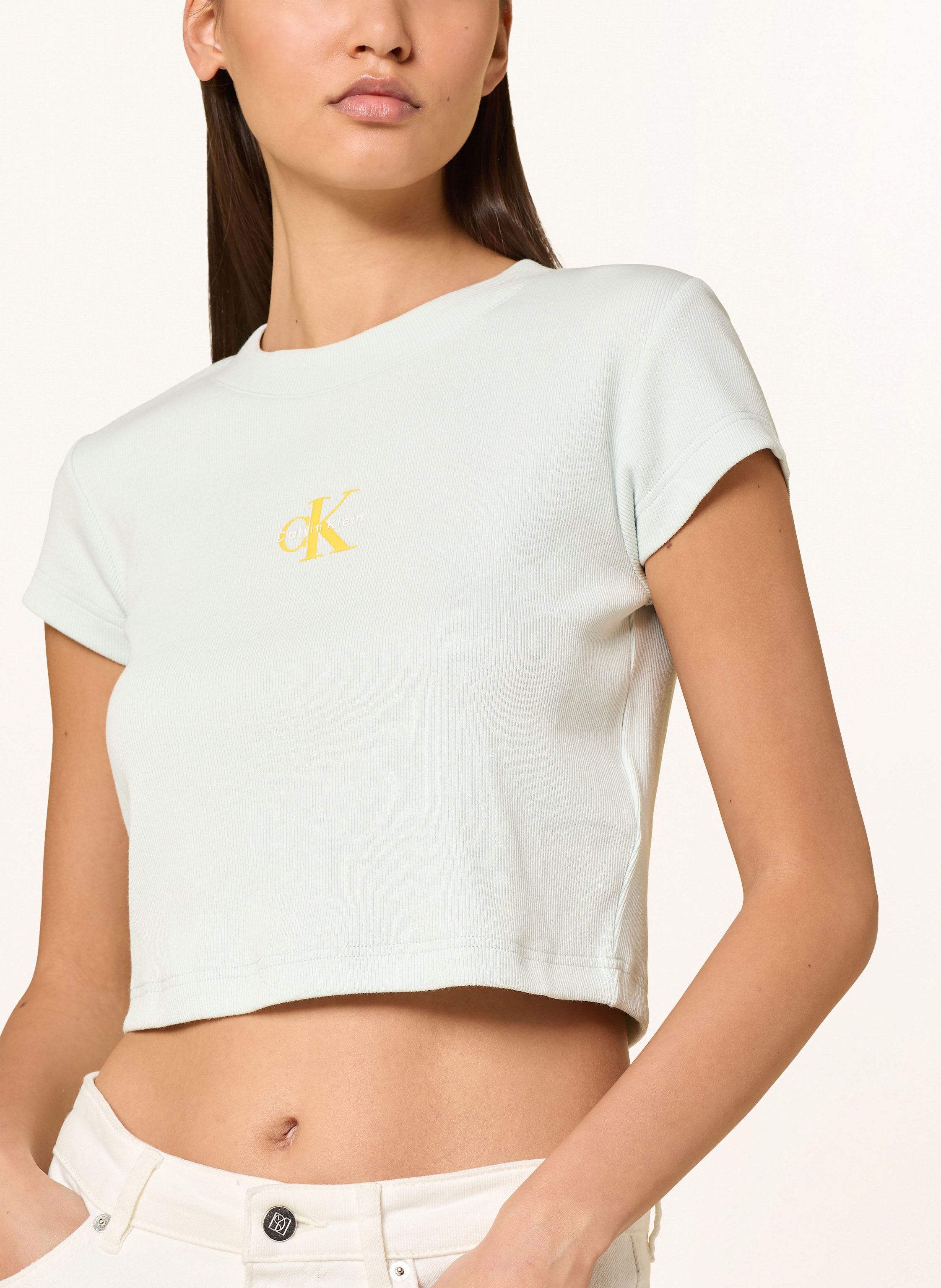 Thumbnail - Calvin Klein Jeans Cropped-Shirt gruen