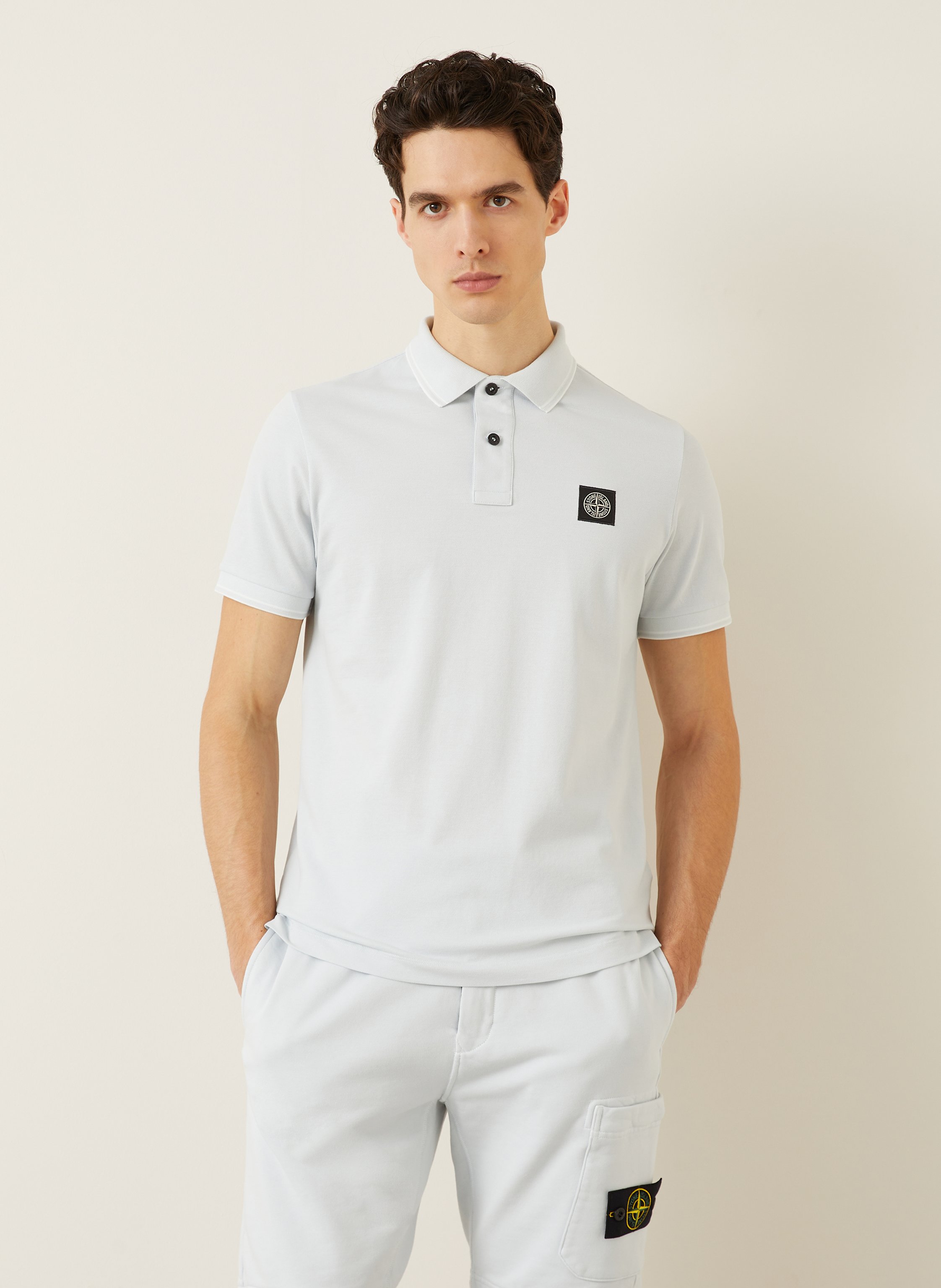 Thumbnail - Stone Island Piqué-Poloshirt Slim Fit blau