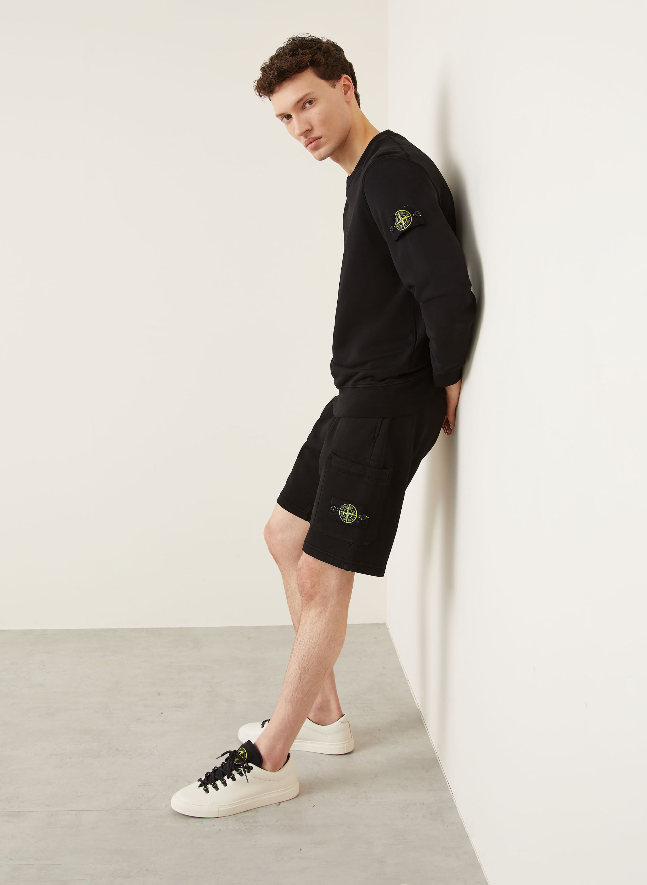 Thumbnail - Stone Island Sweatshorts schwarz
