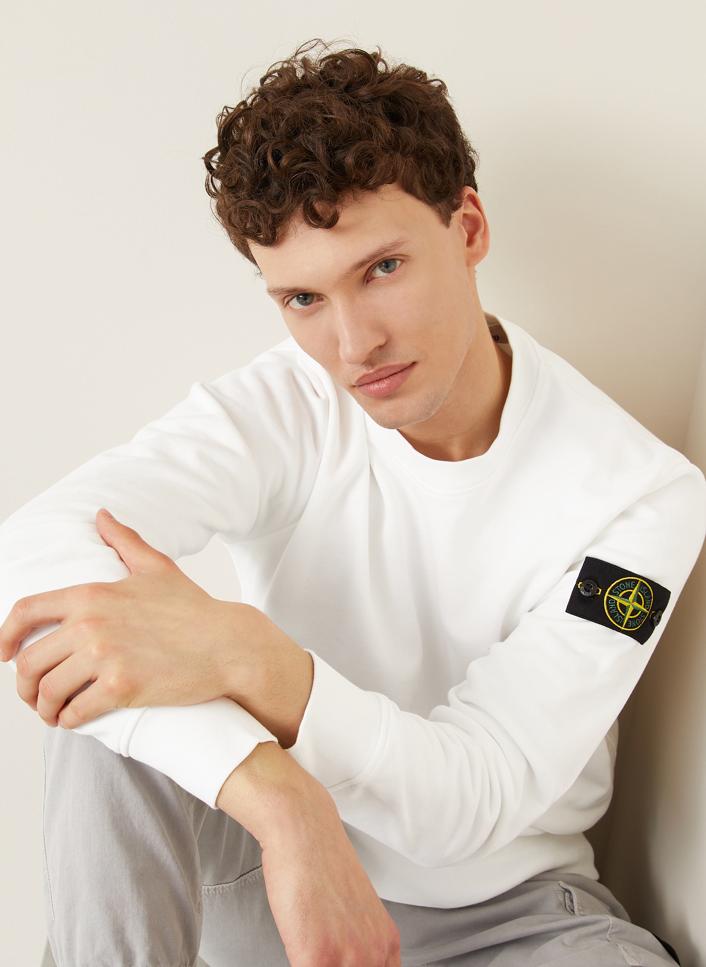 Thumbnail - Stone Island Sweatshirt weiss