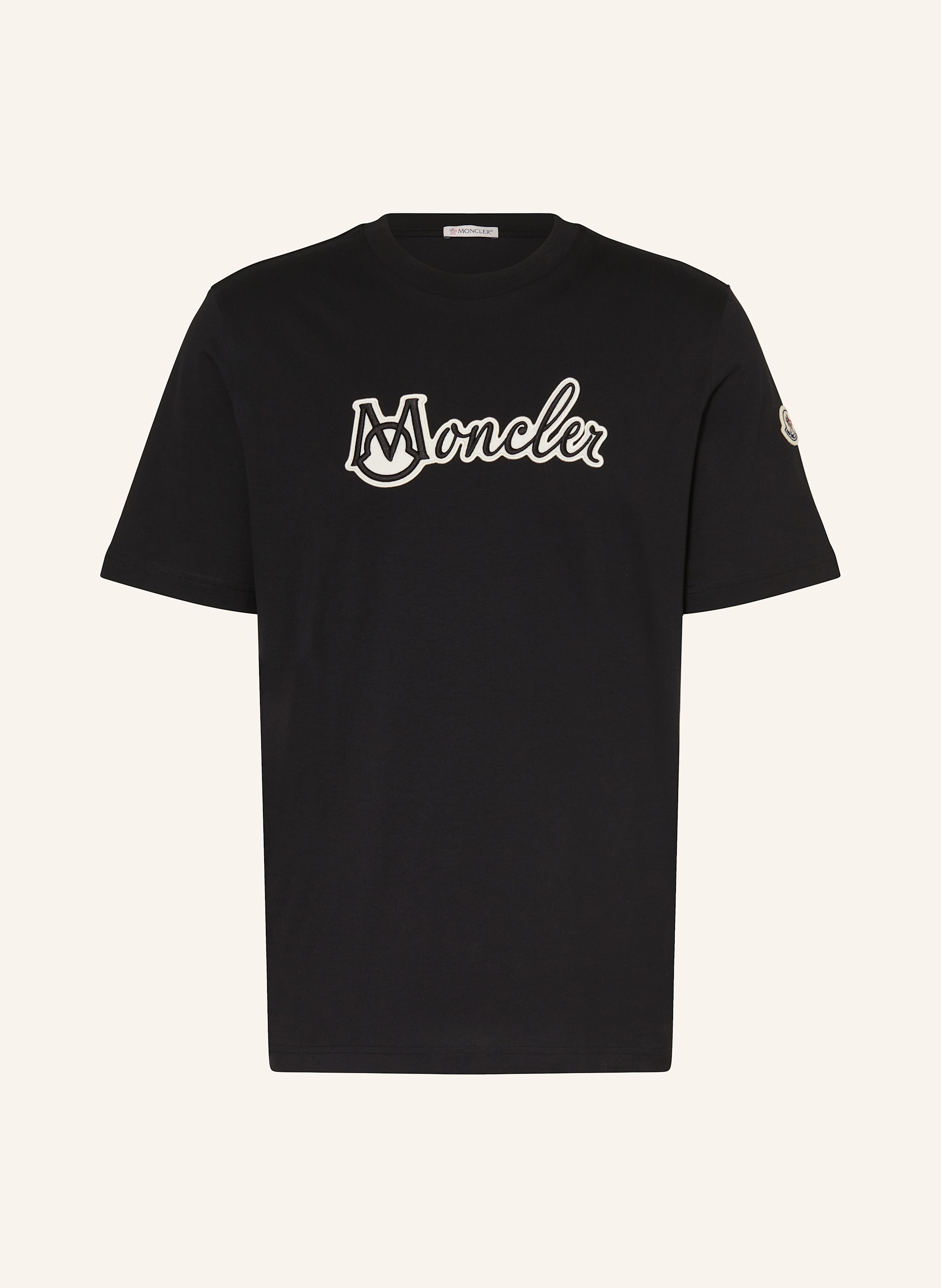Tシャツ・カットソー MONCLER Moncler T-shirts and Polos Black Moncler Black Logo T-shirt - Moncler - Men | WE IN STYLE