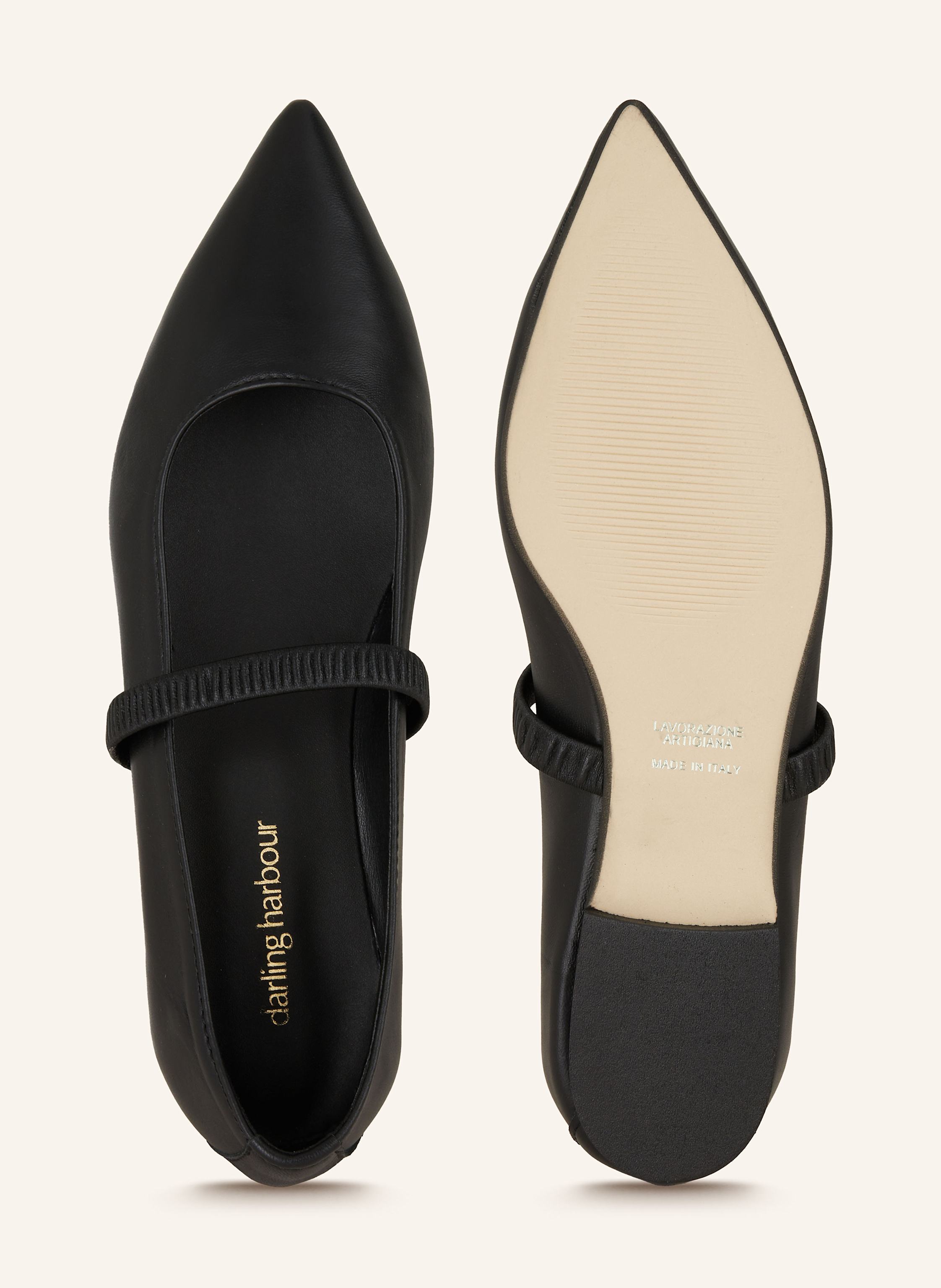 Thumbnail - Darling Harbour Mary-Jane-Ballerinas schwarz