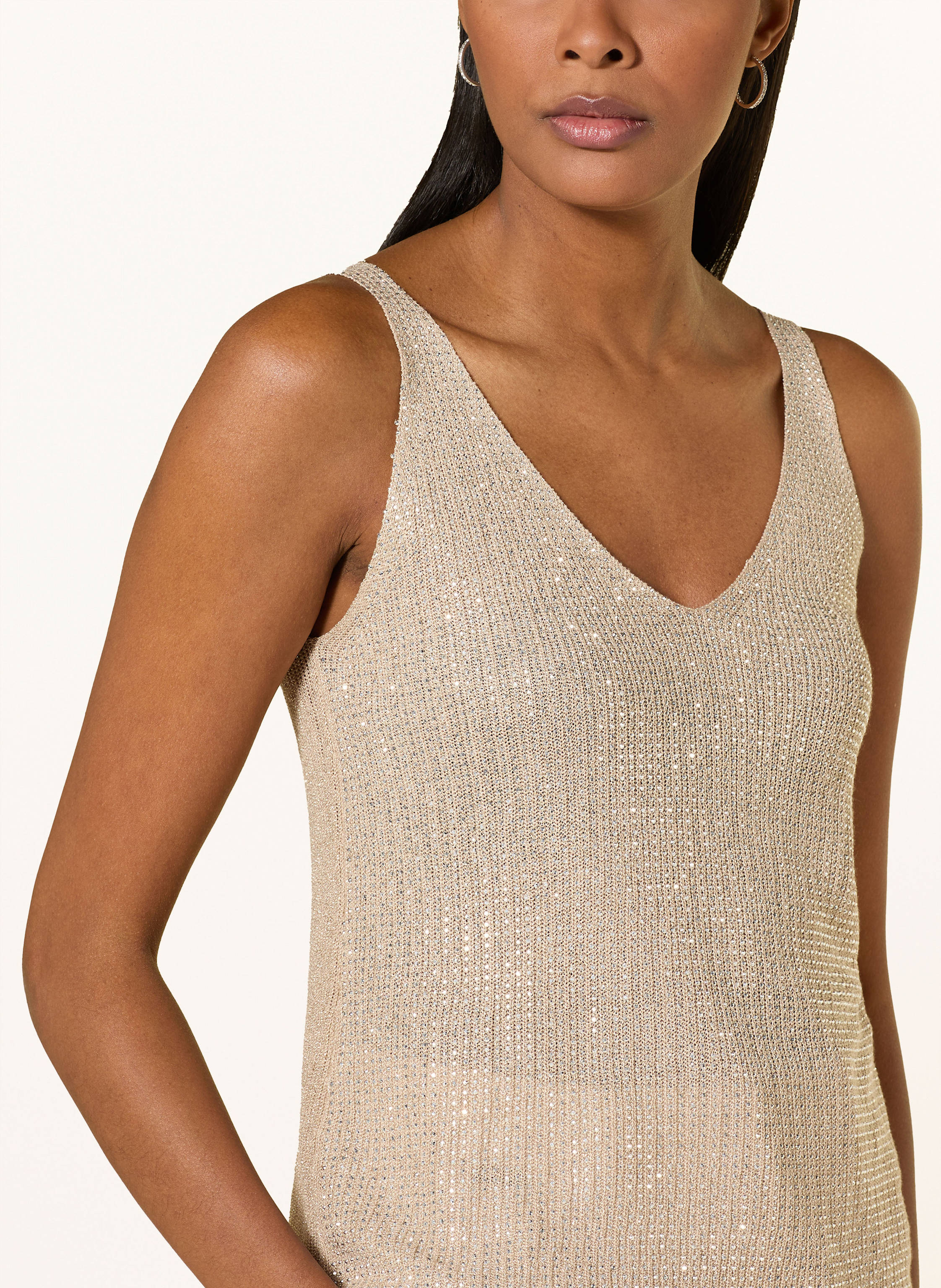 Thumbnail - Joseph Ribkoff Stricktop Mit Glitzergarn Und Schmucksteinen beige
