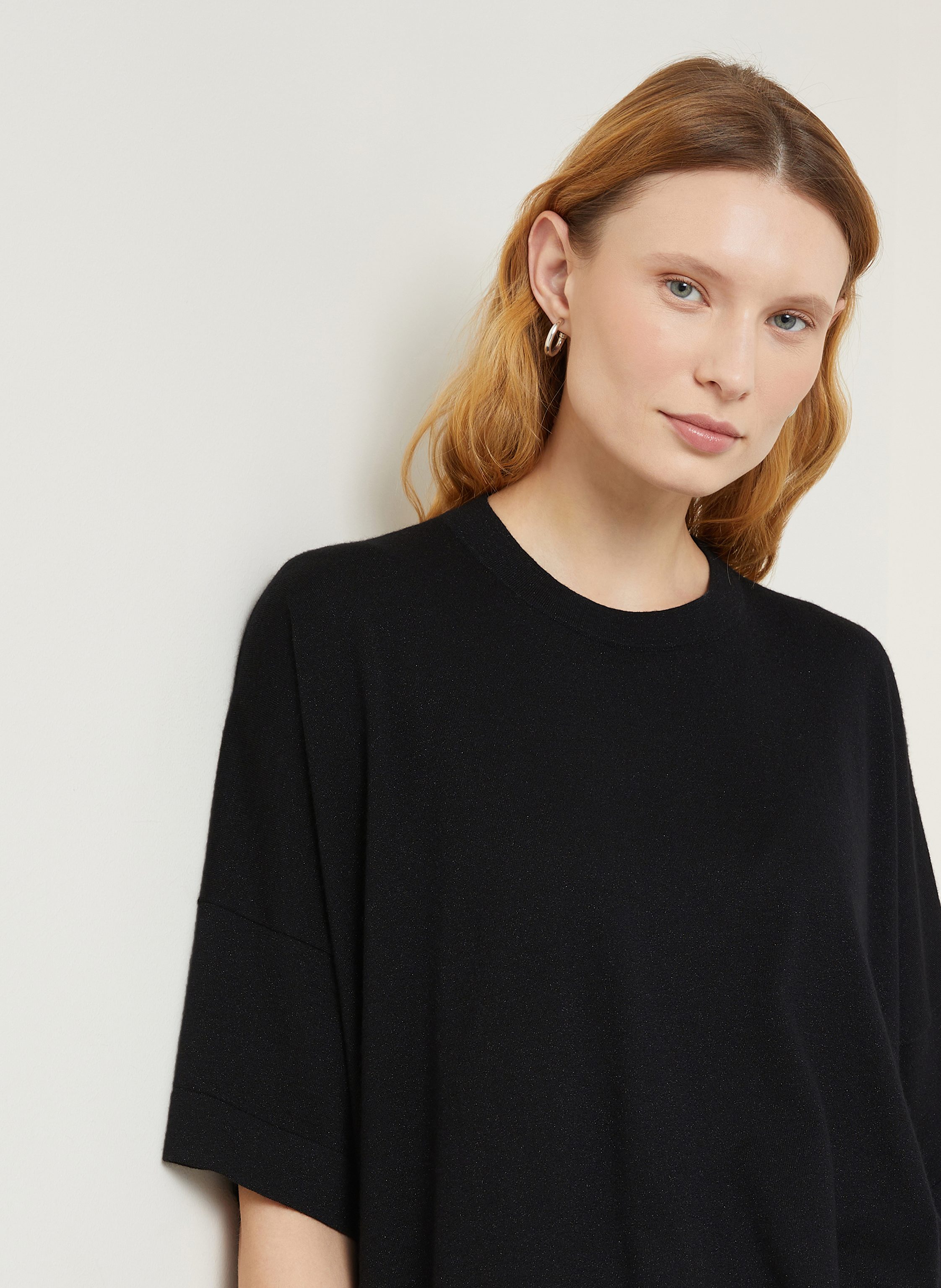 Thumbnail - Brunello Cucinelli Strickshirt Mit Cashmere Und Glitzergarn schwarz