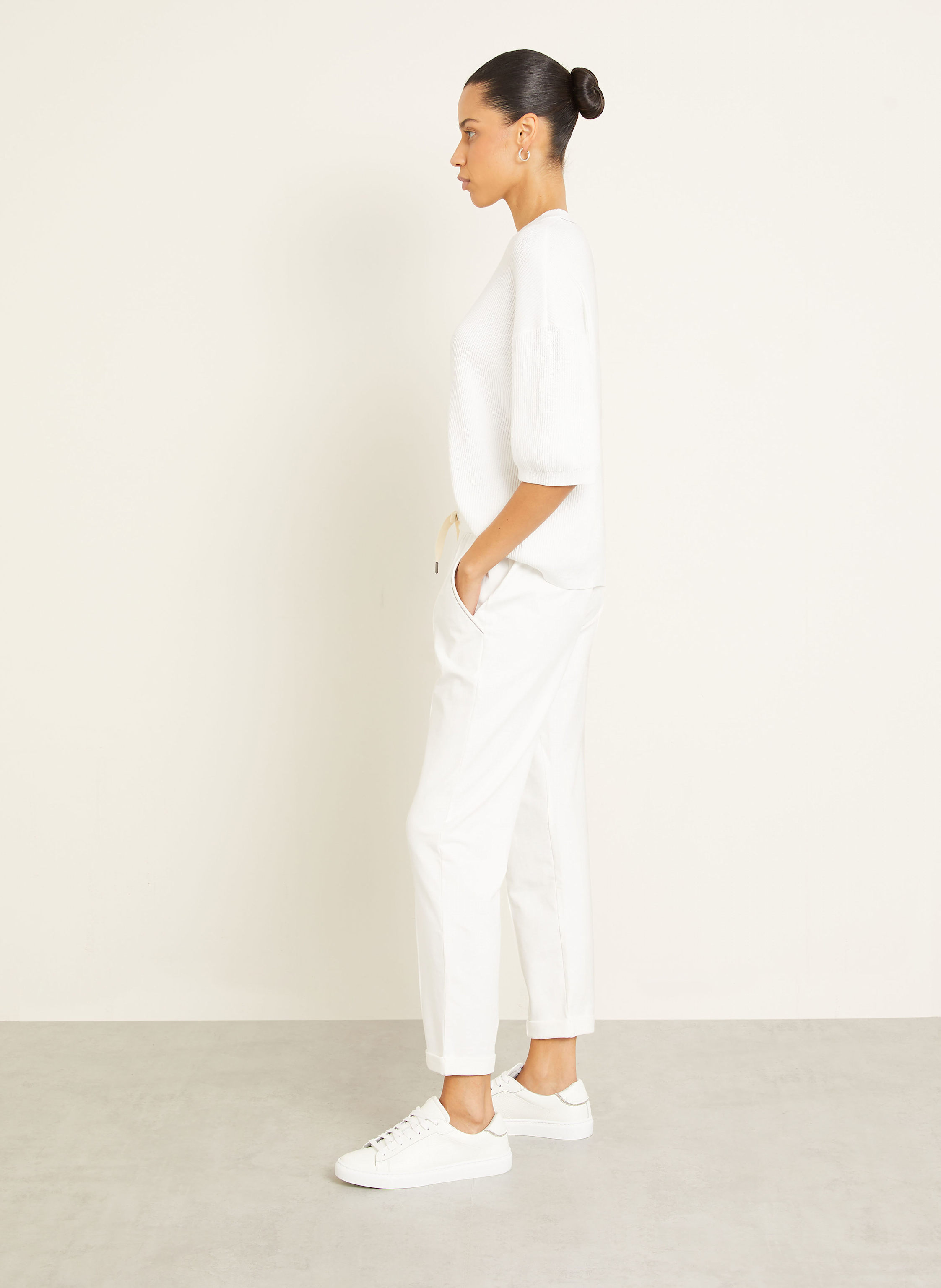 Thumbnail - Brunello Cucinelli Hose Im Joggingstil Mit Schmucksteinen beige
