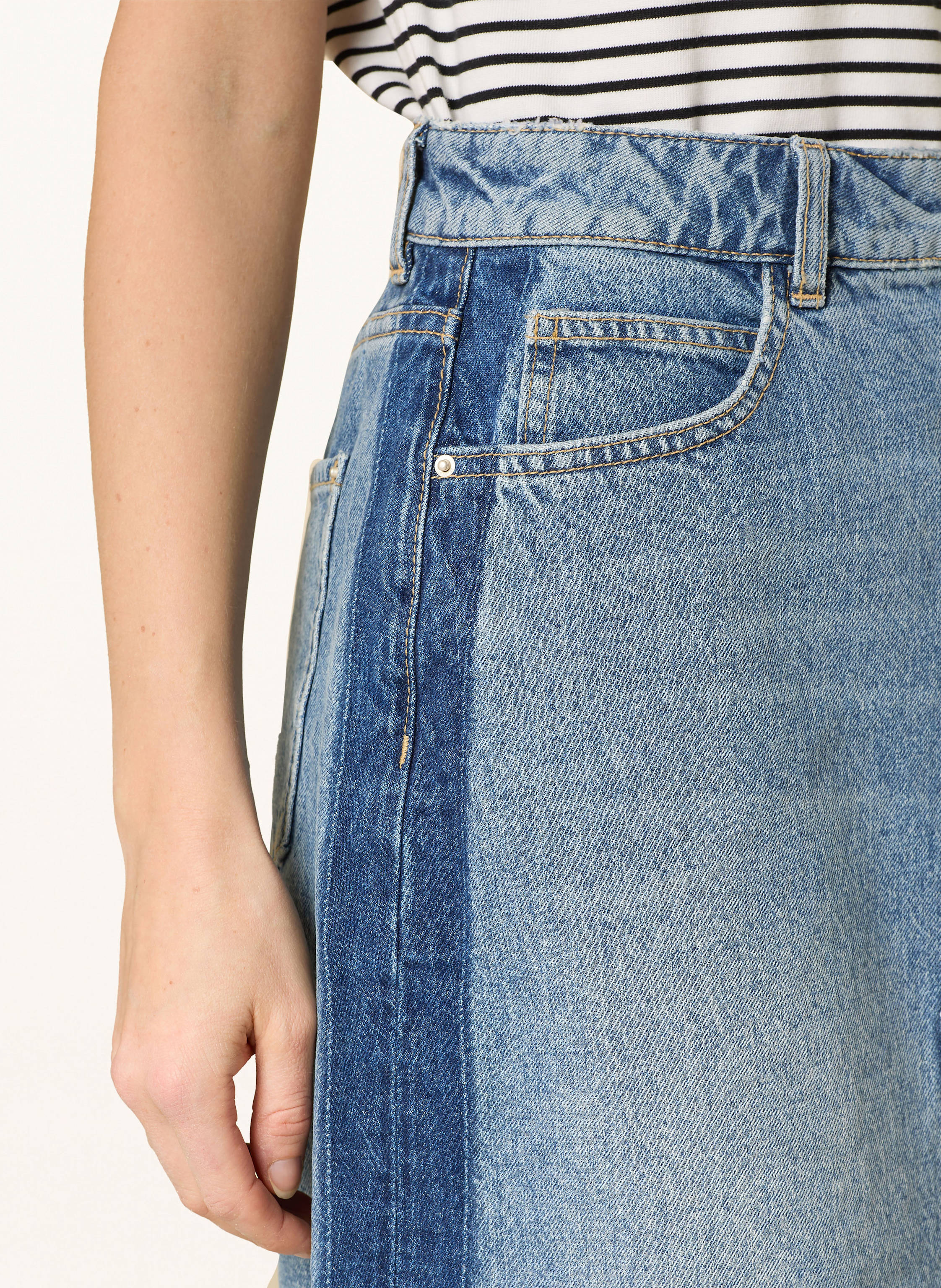 Thumbnail - Opus Jeansrock Rinso Stripe blau