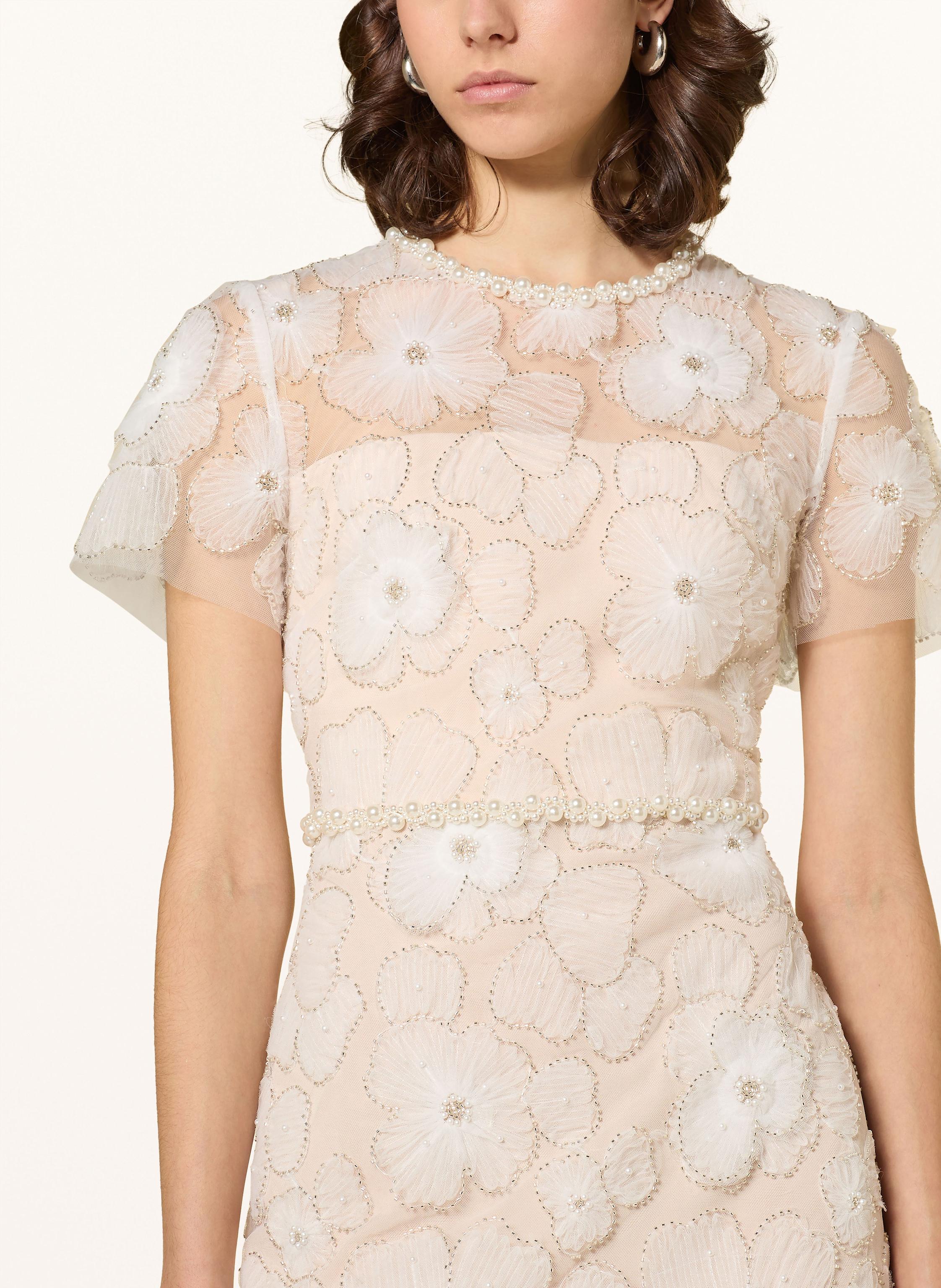 Thumbnail - Self-Portrait Cocktailkleid Mit Schmuckperlen weiss