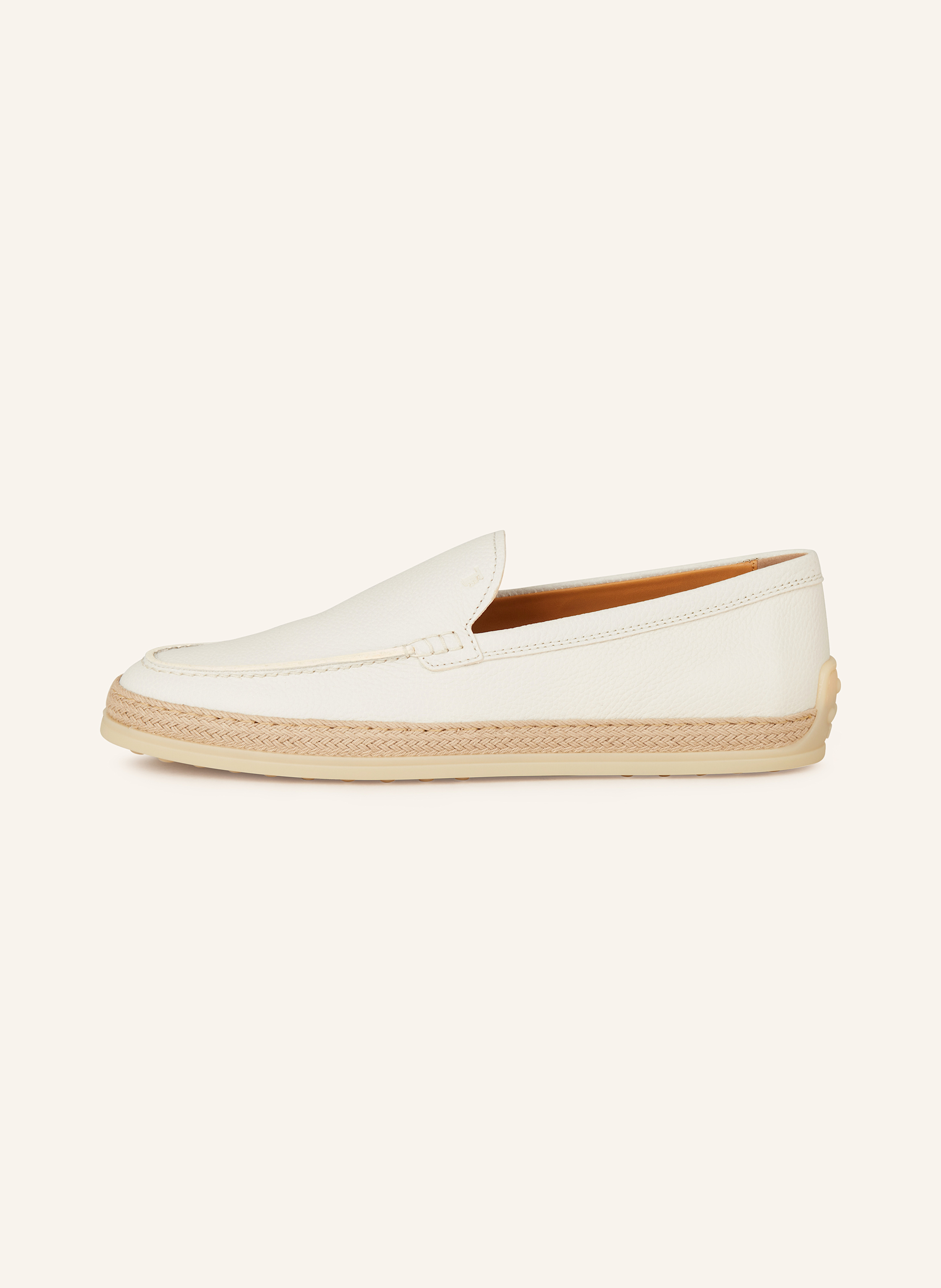 Thumbnail - Tod's Loafer Gomma Rafia weiss