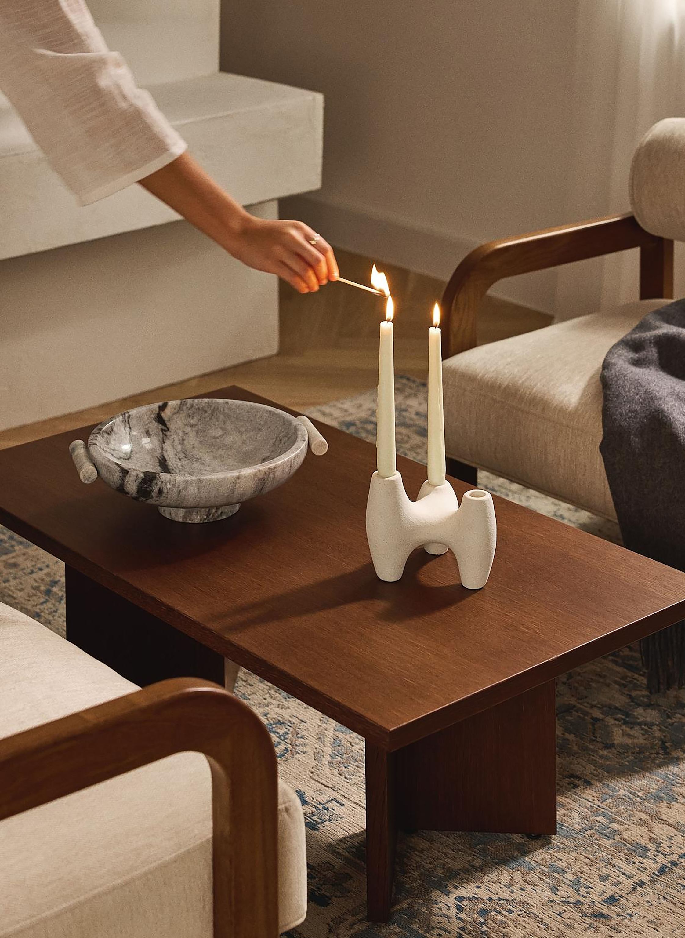 Thumbnail - Westwing Collection Kerzenhalter Koya beige