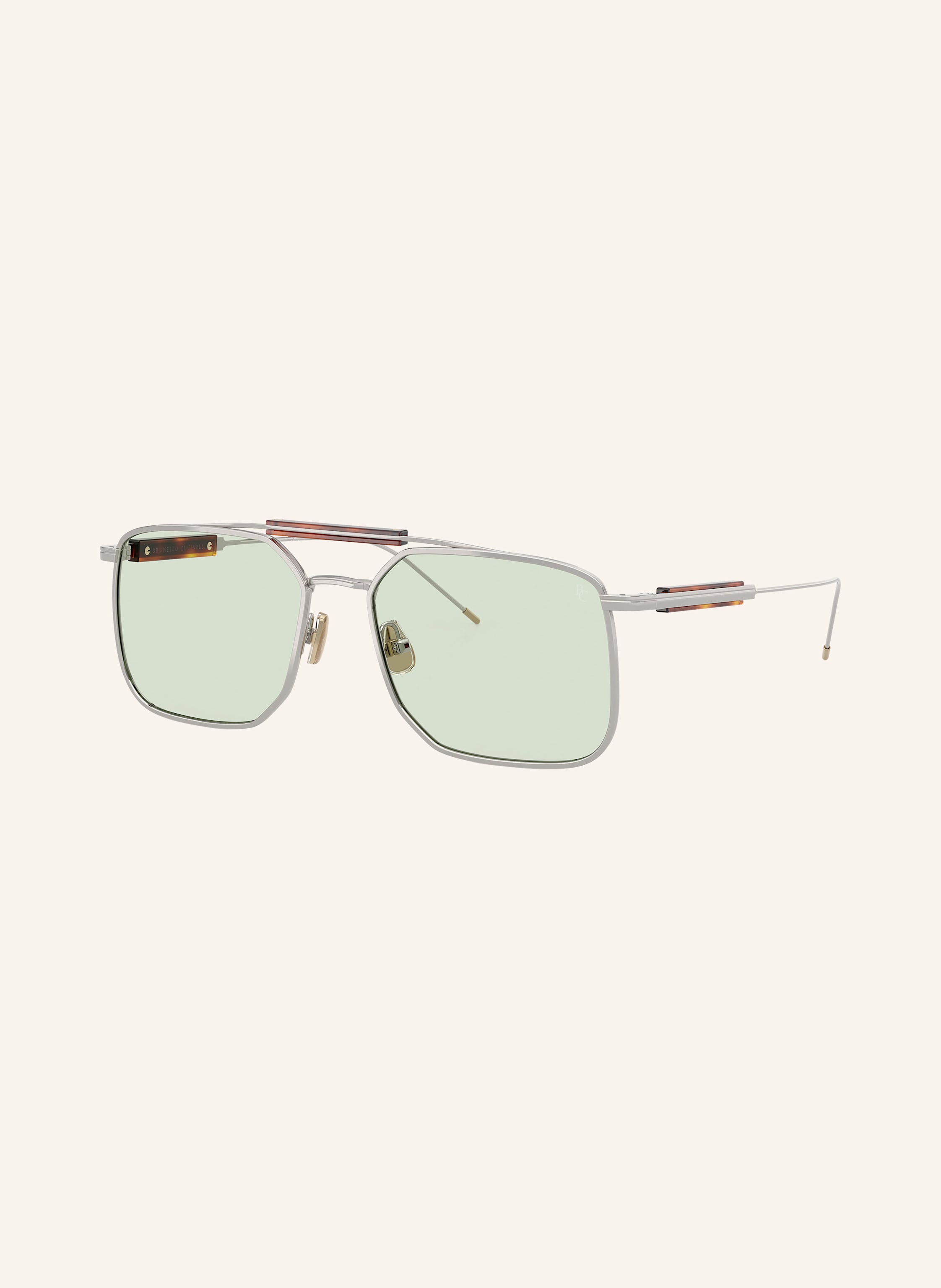 Brunello Cucinelli Brunello Cucinelli Sonnenbrille bc2005st silber in 500121 - SILBER/ GRÜN