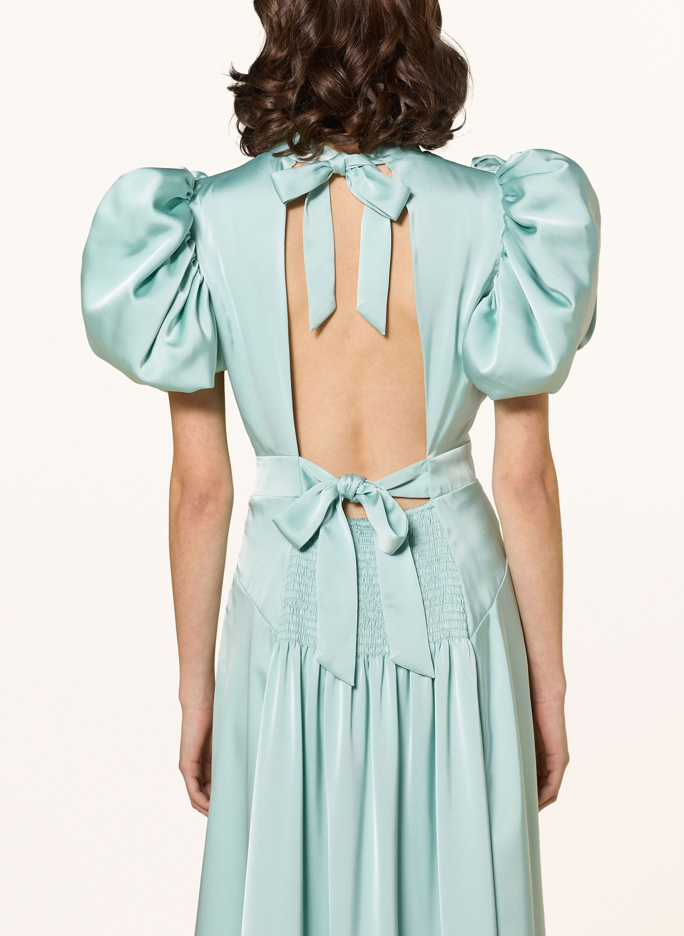 Thumbnail - Rotate Satinkleid Mit Cut-Out blau