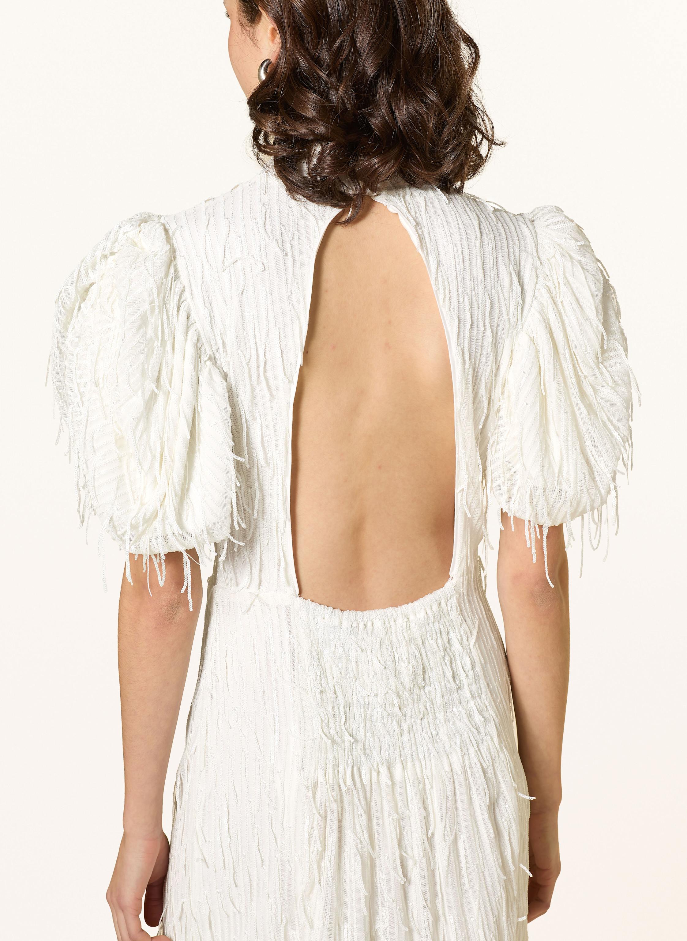 Thumbnail - Rotate Cocktailkleid Mit Cut-Out Und Pailletten weiss